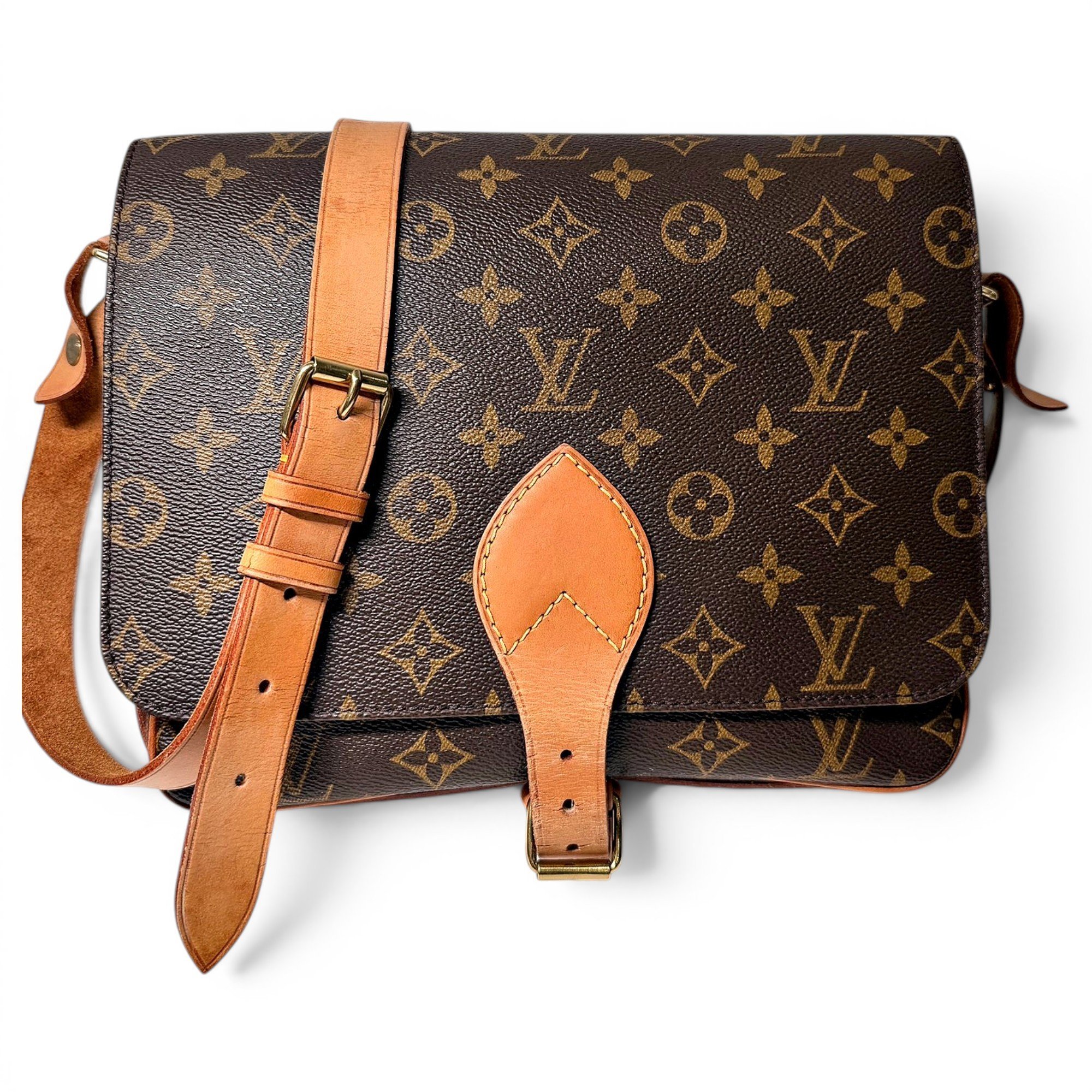 Cartouchière leather crossbody bag