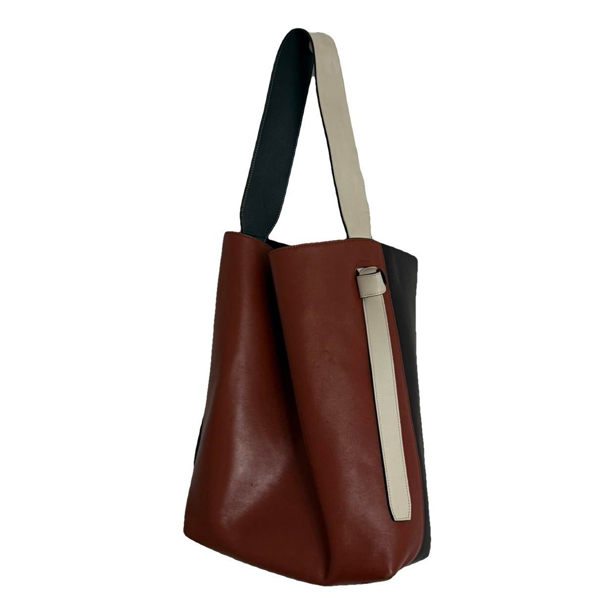 Twisted leather tote