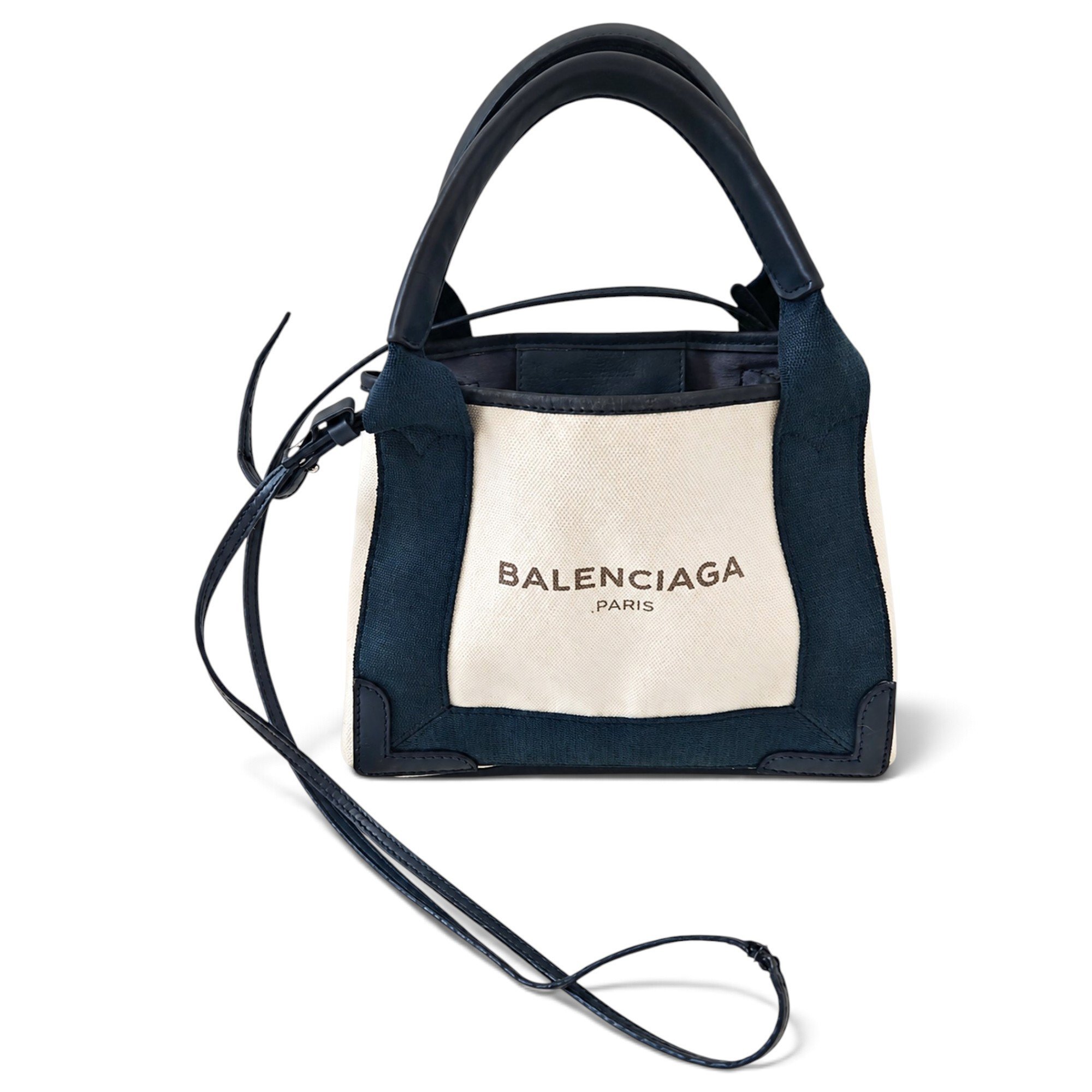 Navy cabas cloth tote