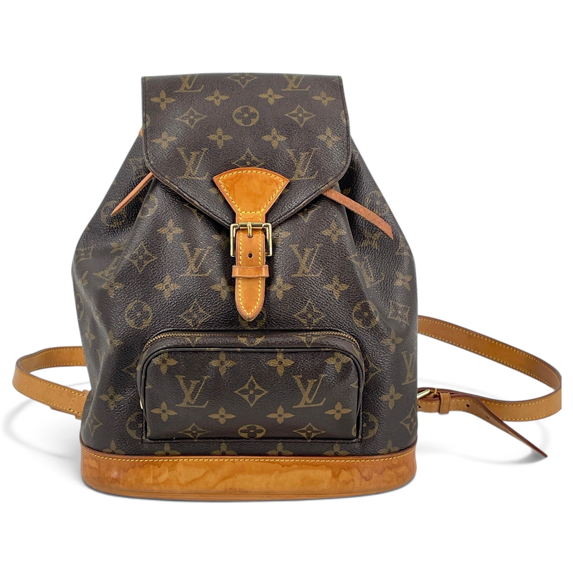 Montsouris Vintage leather backpack