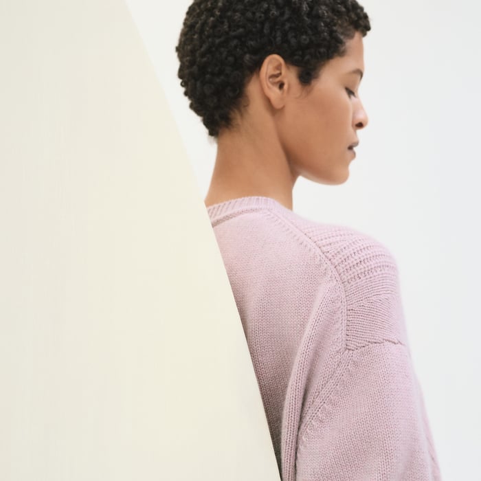 Rose Pâle Cashmere Long-sleeve Sweater