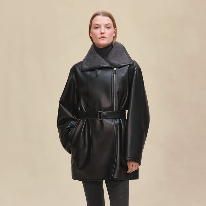 Noir Short Blanket Coat