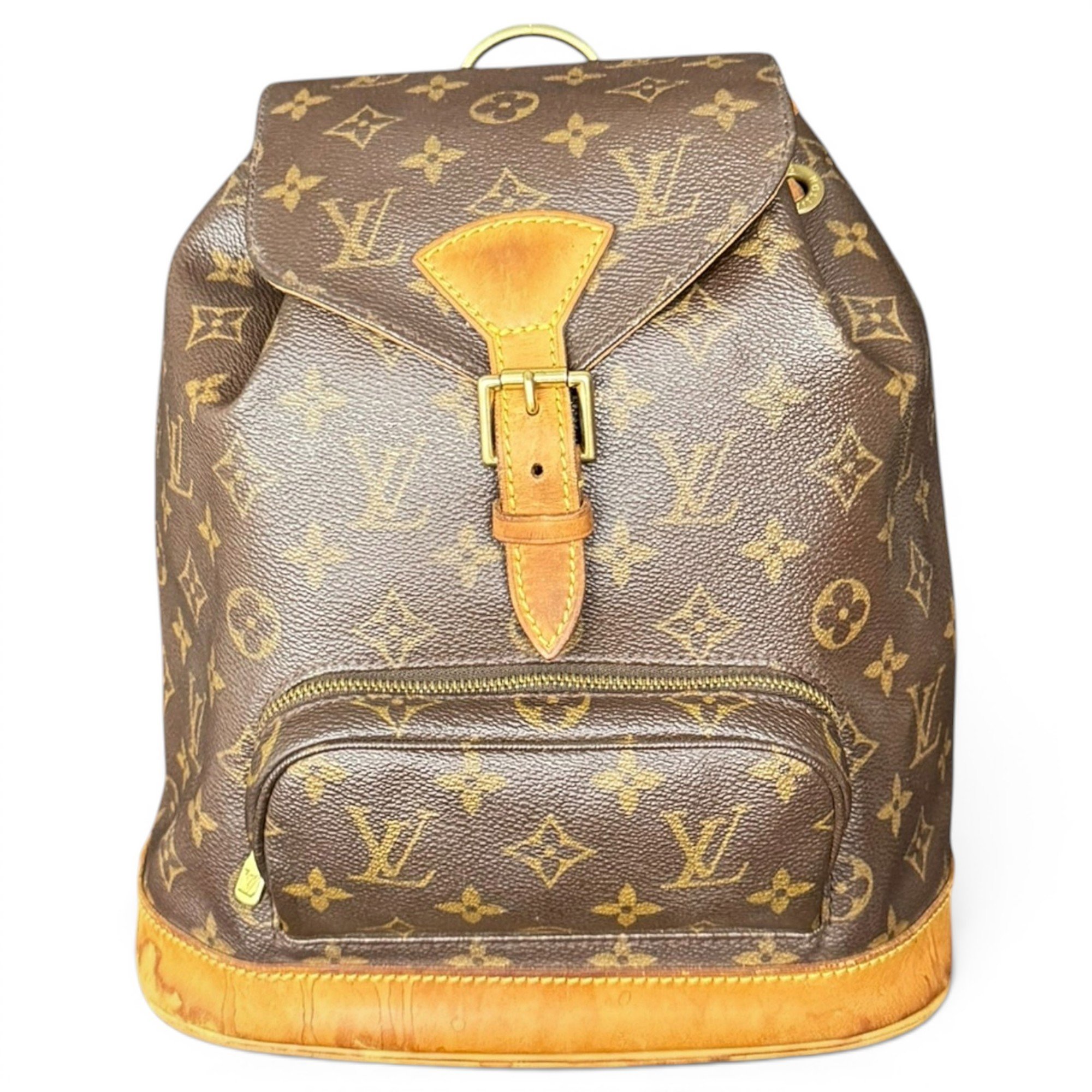 Montsouris Vintage leather backpack
