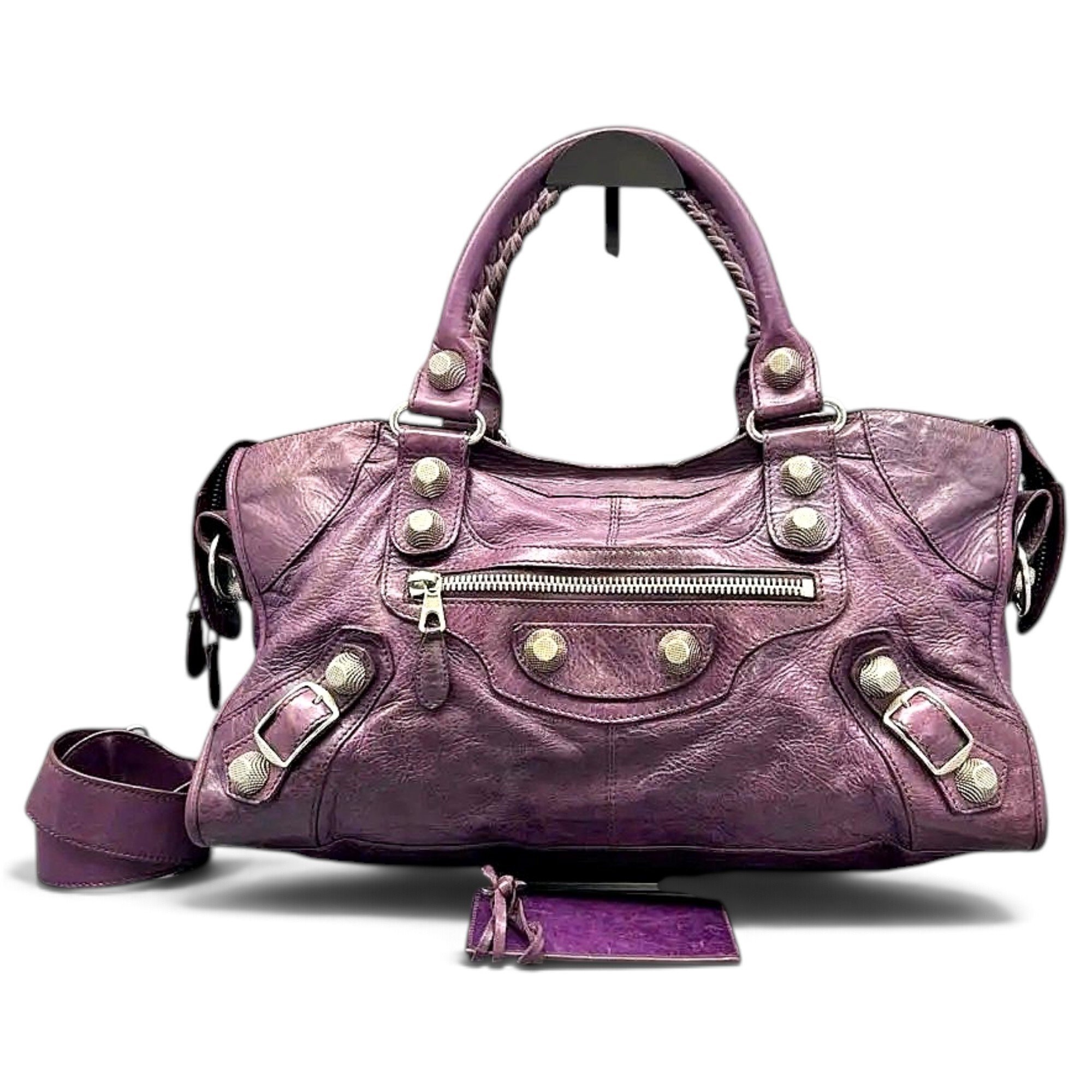 City leather handbag