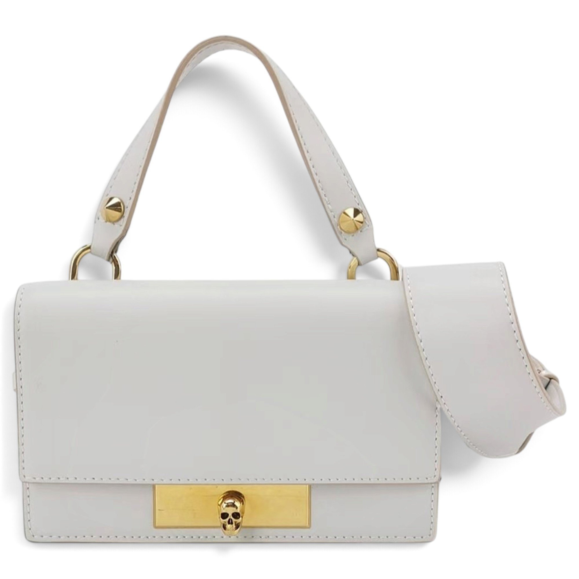 Skull leather crossbody bag