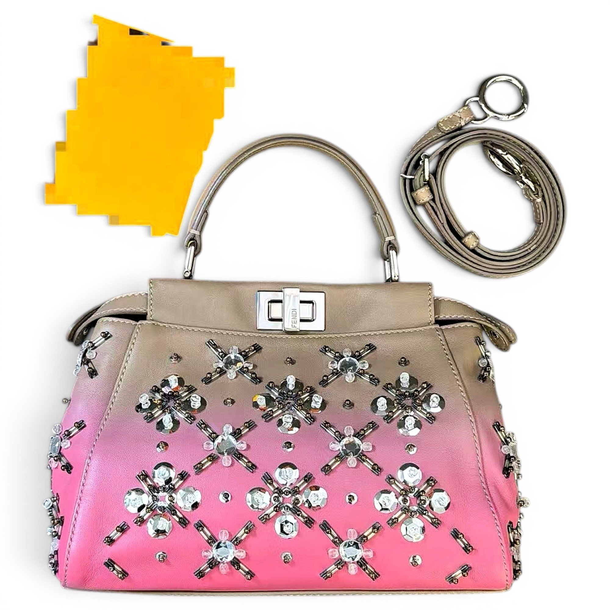 Peekaboo leather handbag