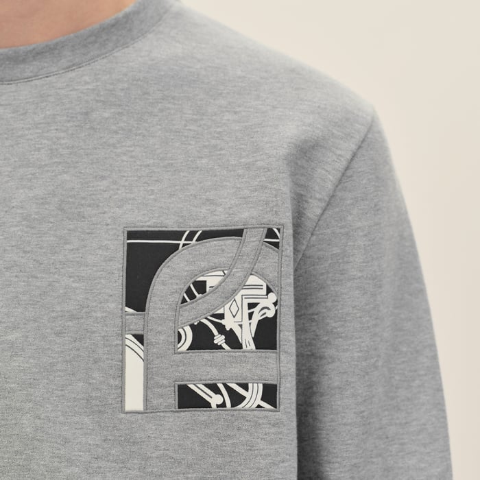 Gris "Ex-libris" Crewneck Sweater