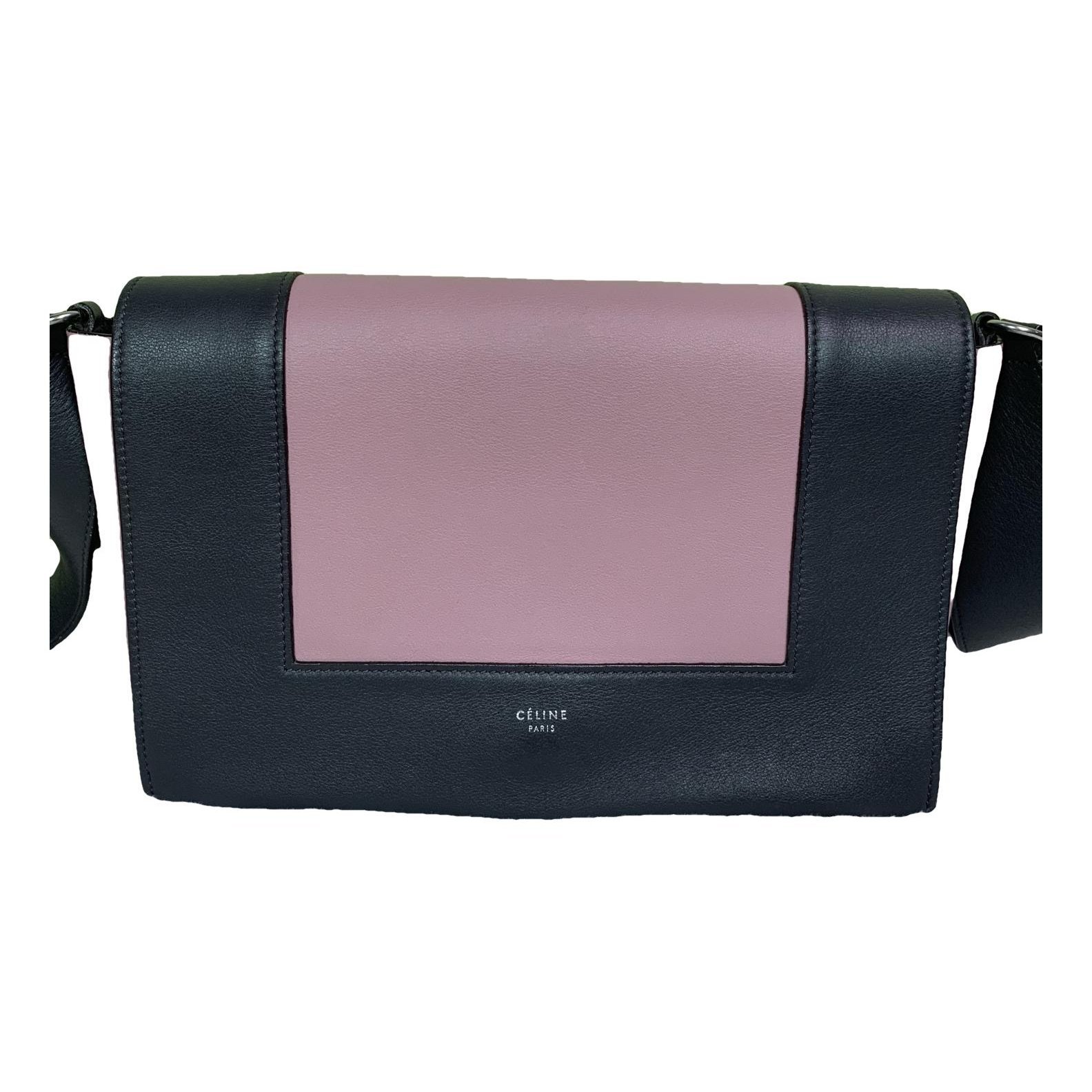 Frame leather handbag