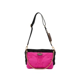 Louis Vuitton Pink and Black Monogram Econyl Nylon Maxi Multi Pochette Gold Hardware, 2021