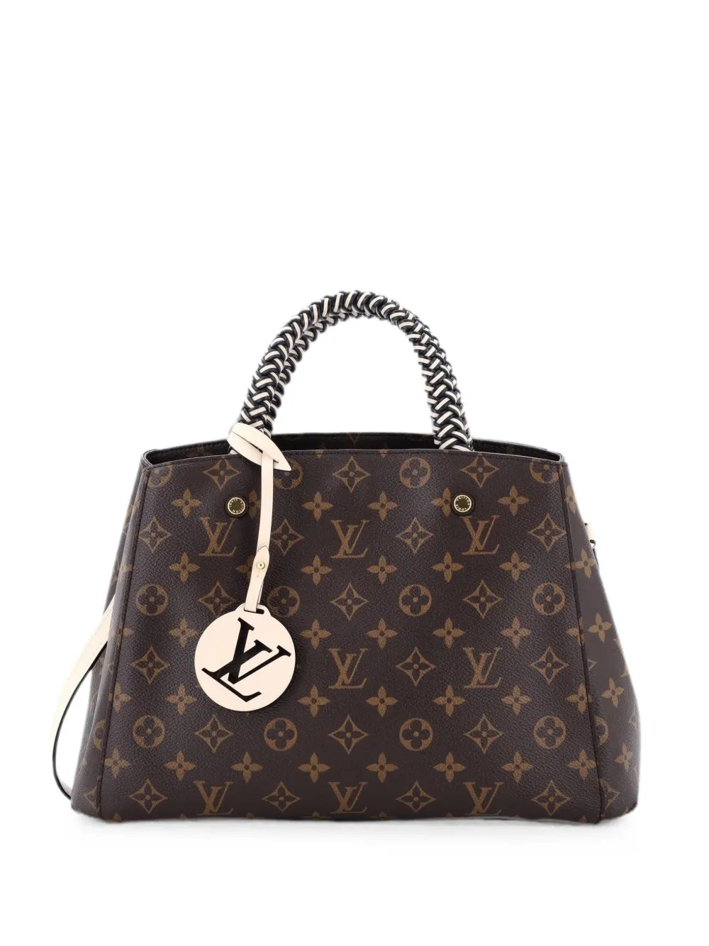 Louis Vuitton Braided Handle Montaigne Handbag Monogram Canvas MM tote bag