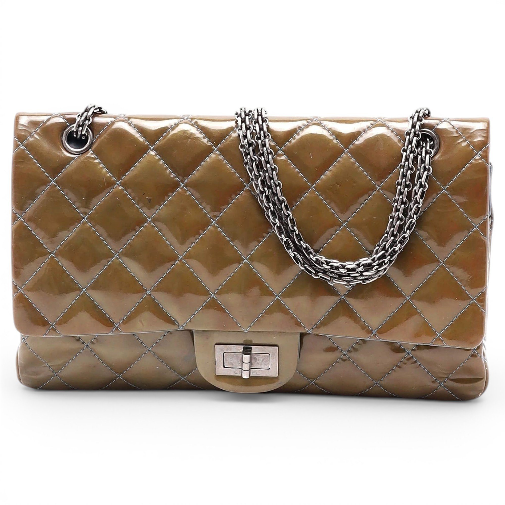 2.55 patent leather handbag