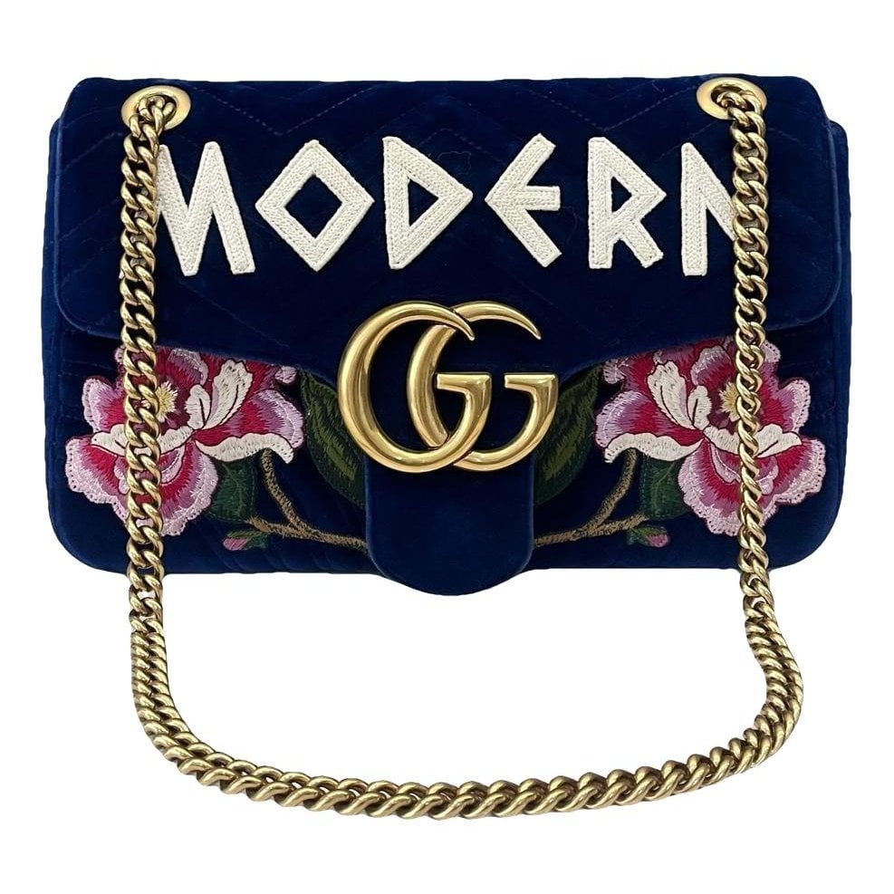 GG Marmont Flap velvet handbag