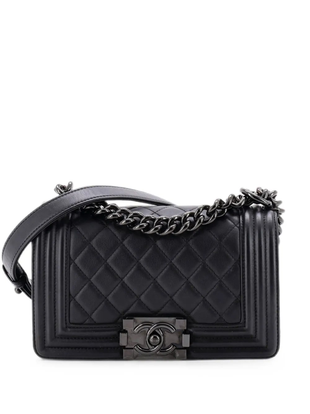 So Black Boy Flap Bag Quilted Lambskin Small shoulder bag