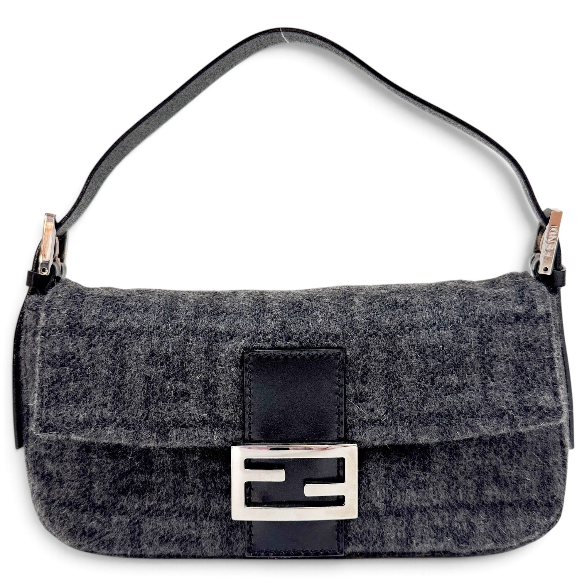 Baguette wool handbag