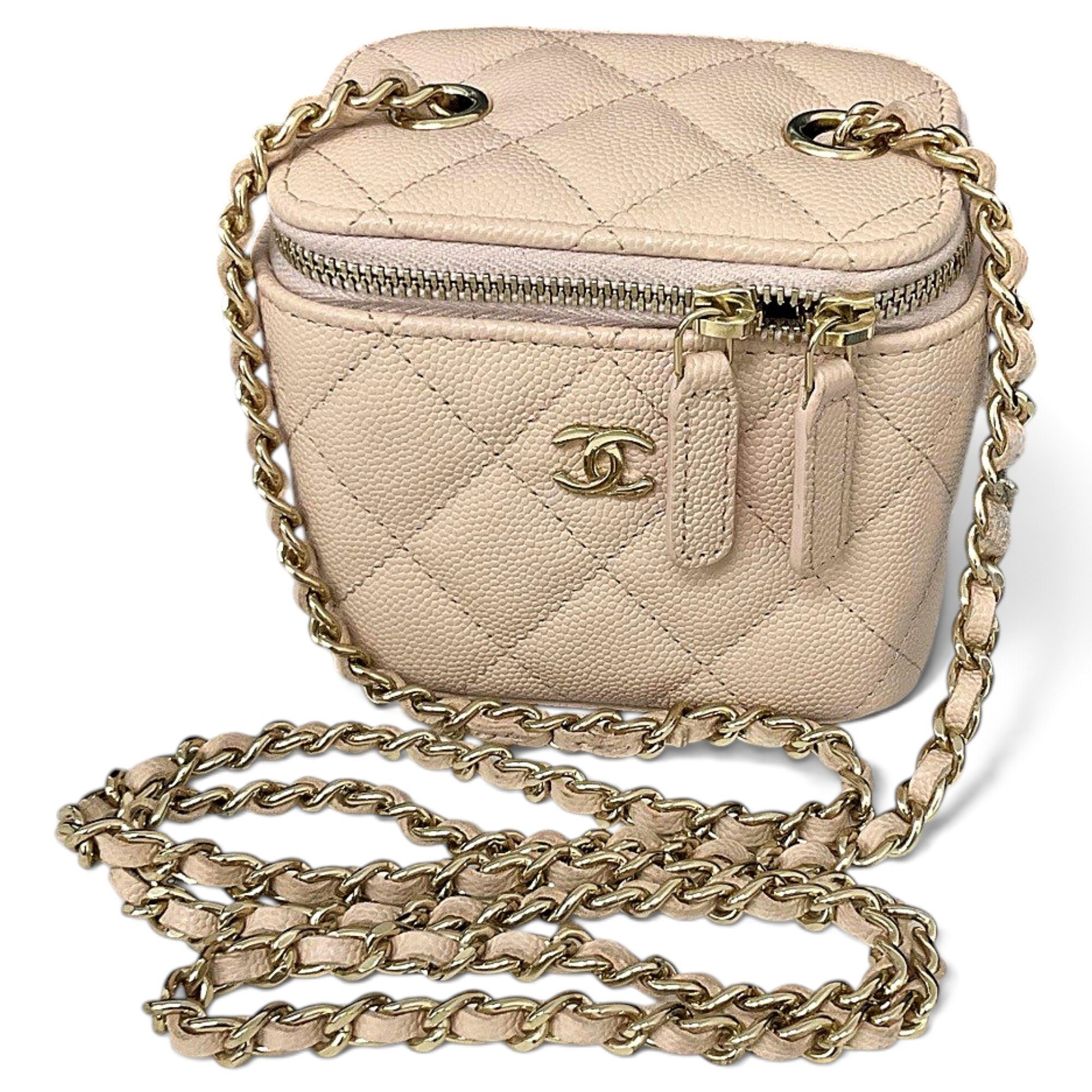 Vanity leather handbag