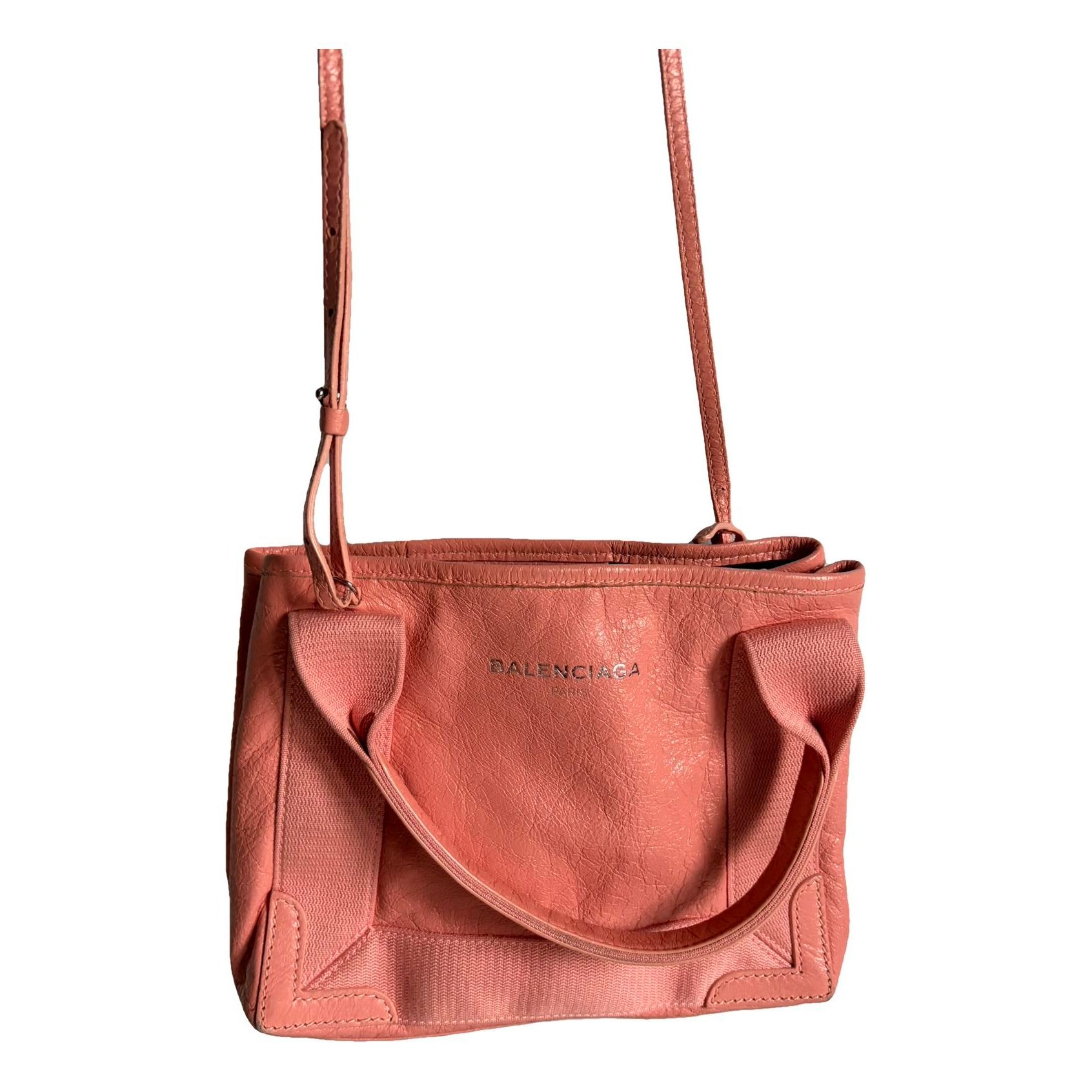Navy cabas leather tote