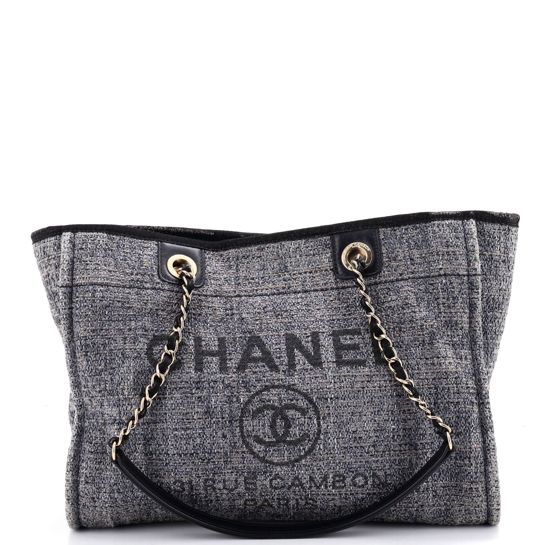 Deauville Tote Raffia with Glitter Detail Small