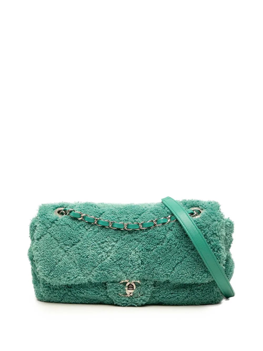 2019 Medium Quilted Terry Cloth Coco Beach Flap crossbody bag