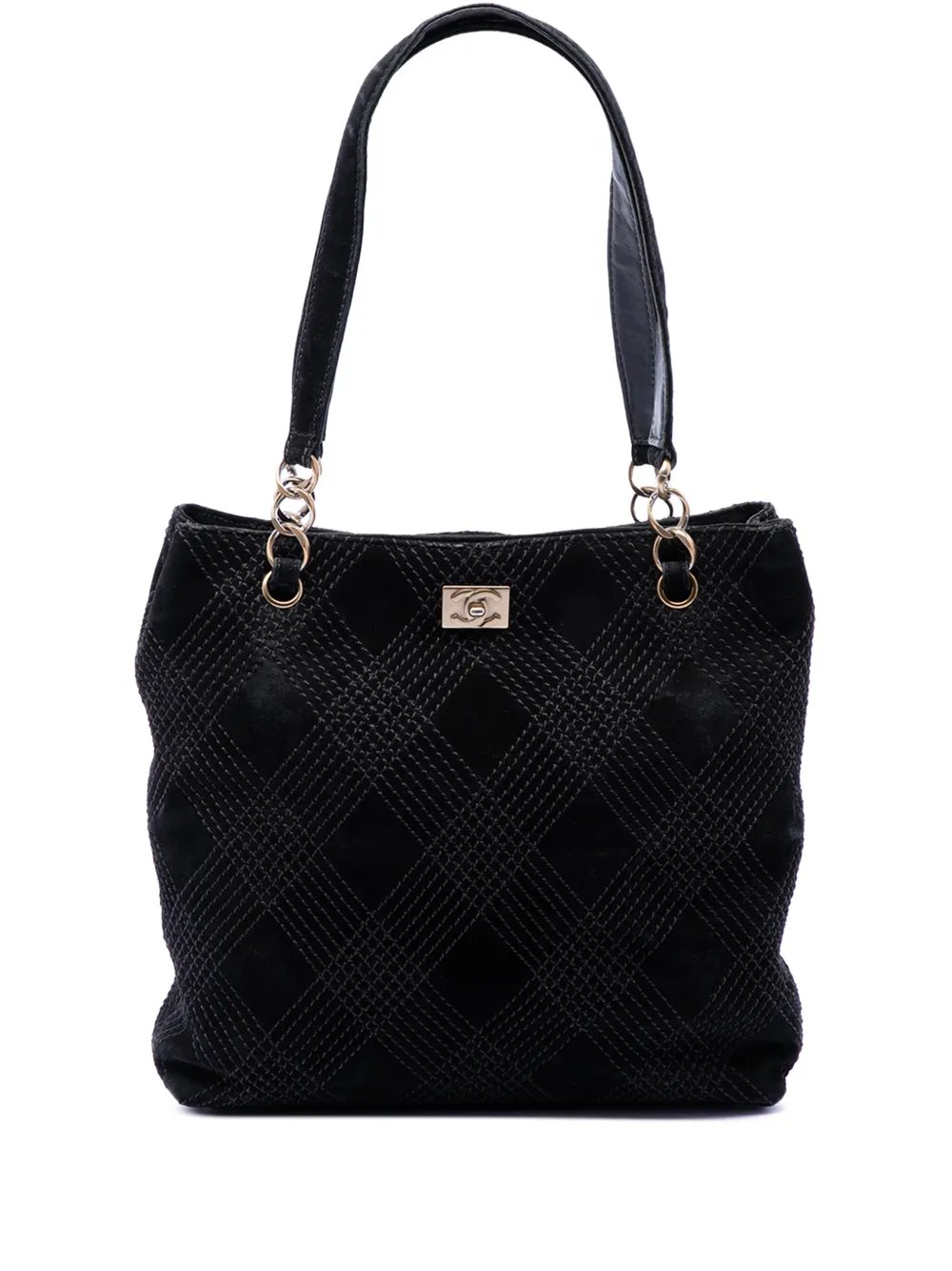 2002-2003 CC Suede Wild Stitch tote bag