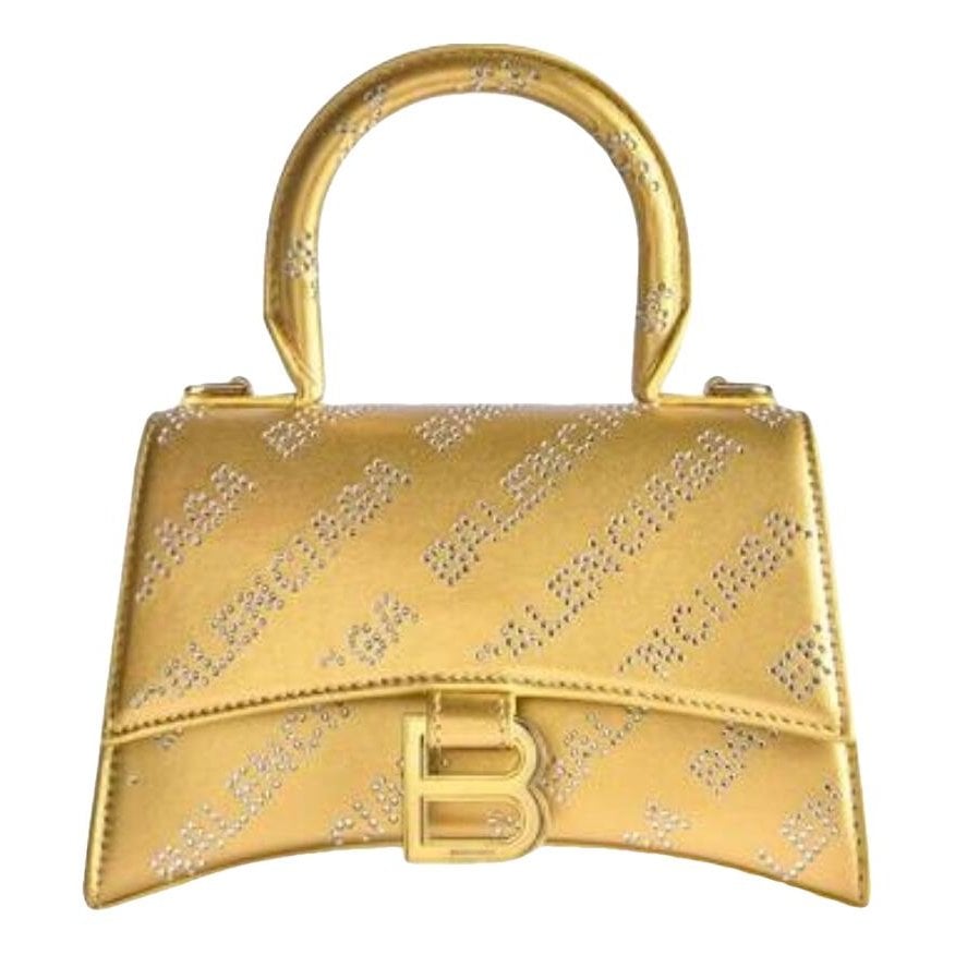 Hourglass leather crossbody bag