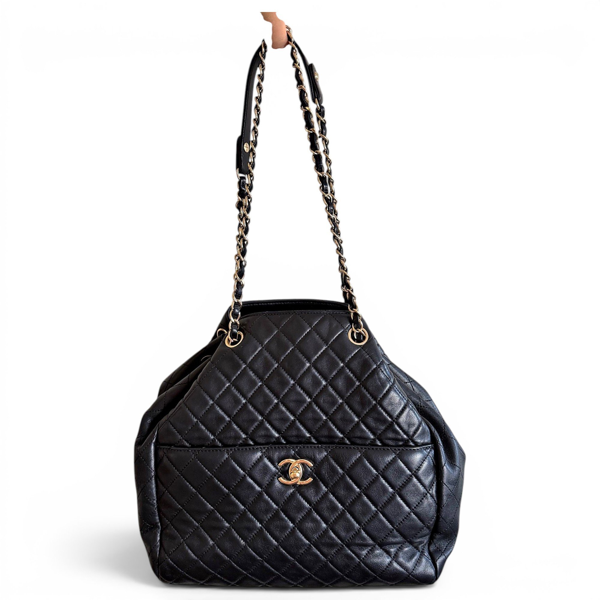 Grand shopping leather tote