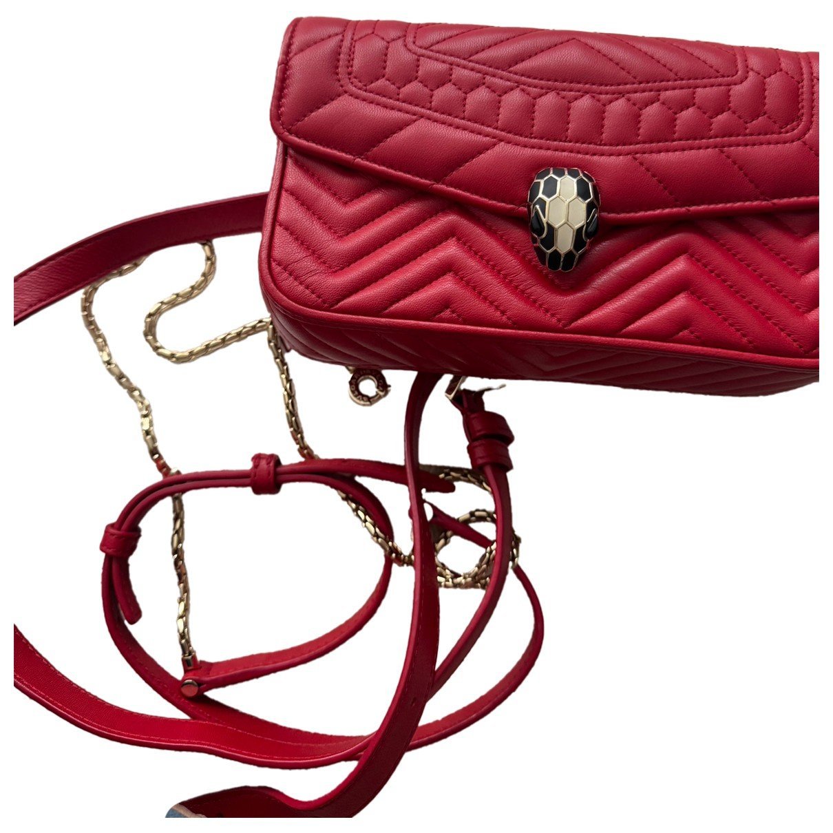 Serpenti leather handbag