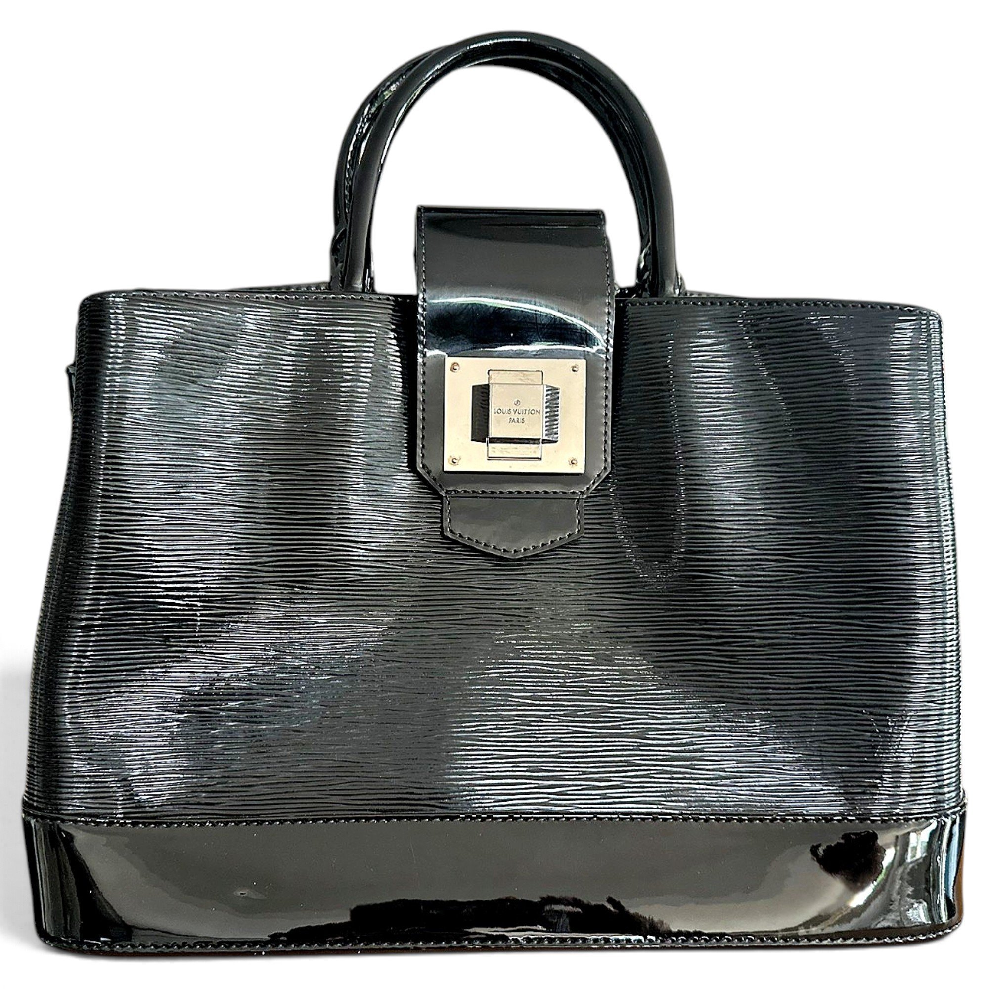 Patent leather handbag
