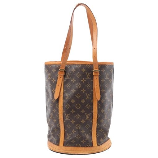 Bucket leather handbag