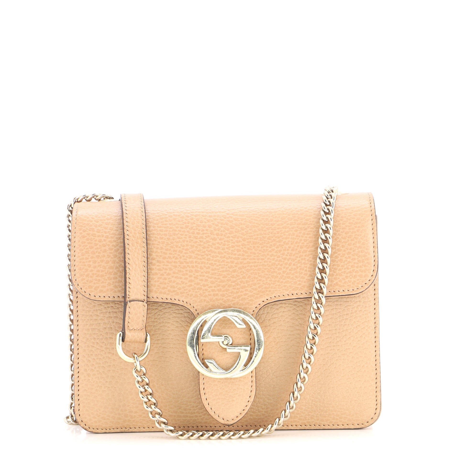 Interlocking Shoulder Bag Leather Small