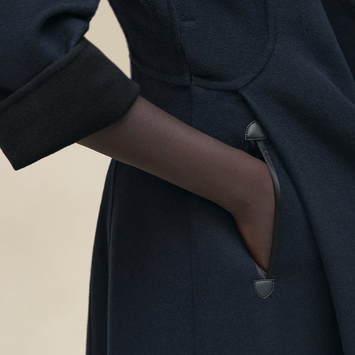 Bleu Noir Long Cashmere Coat