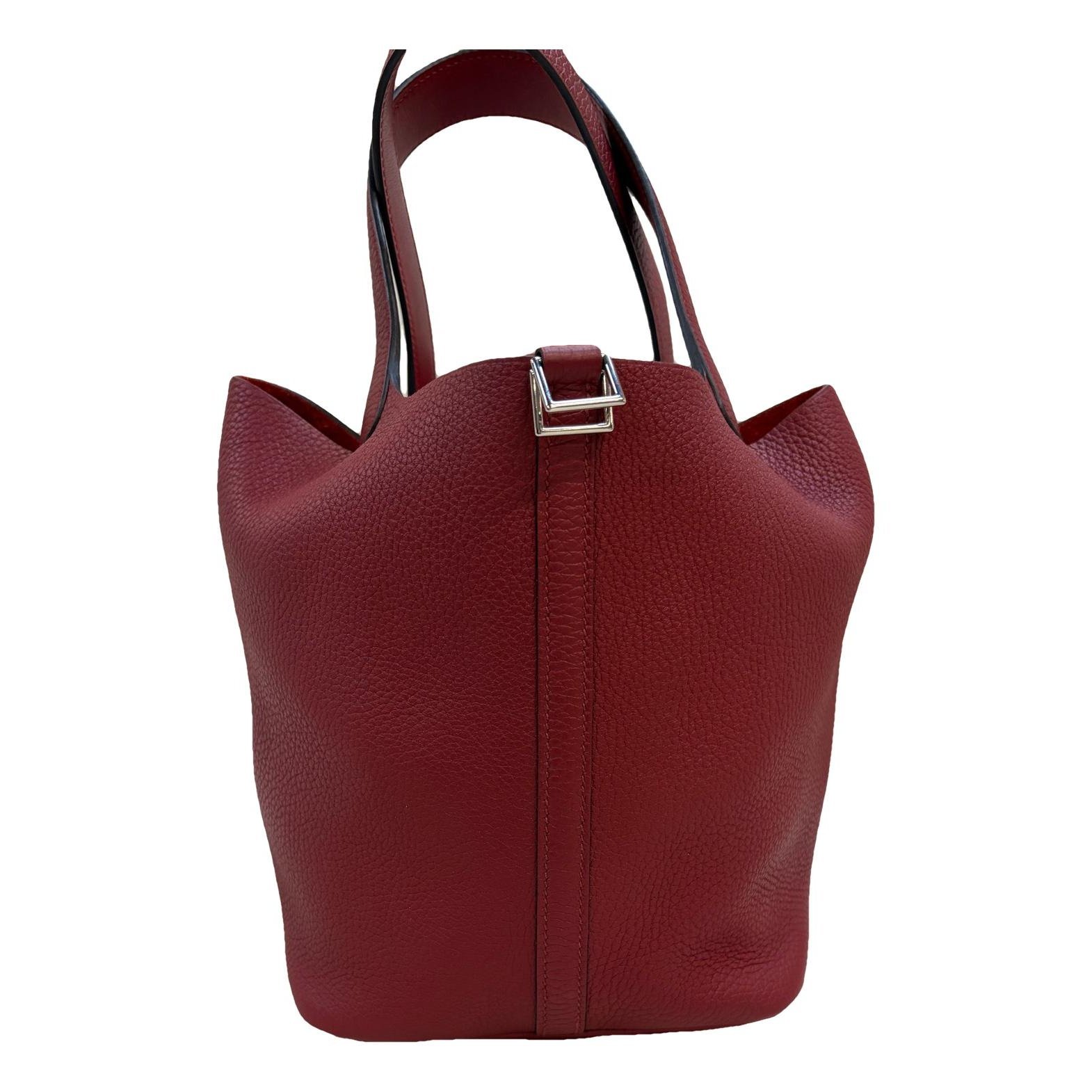 Picotin leather tote