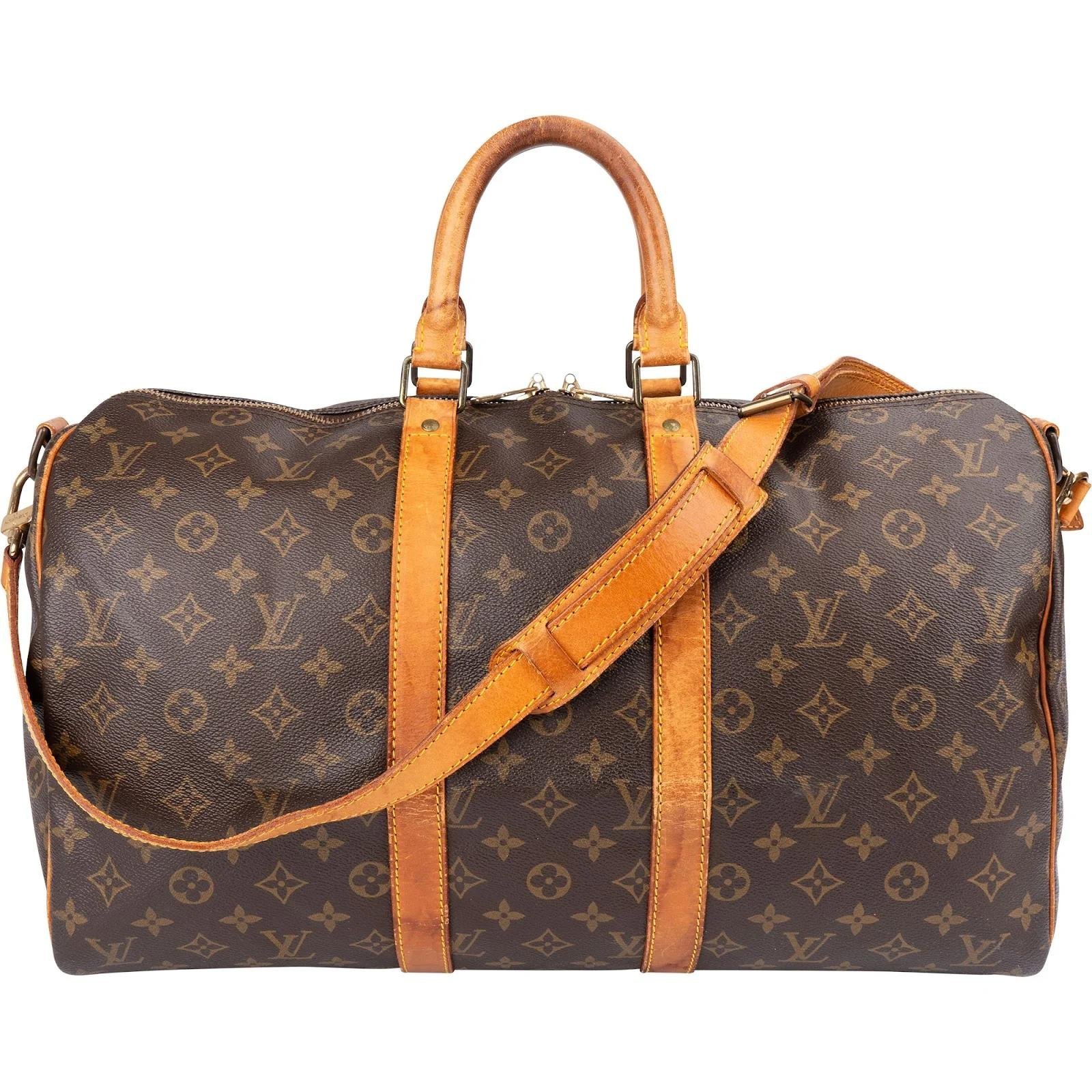 Keepall leather travel bag