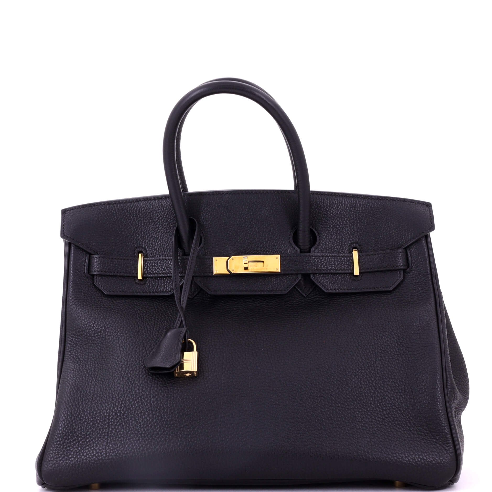 Hermes Birkin Handbag Noir Togo with Gold Hardware 35