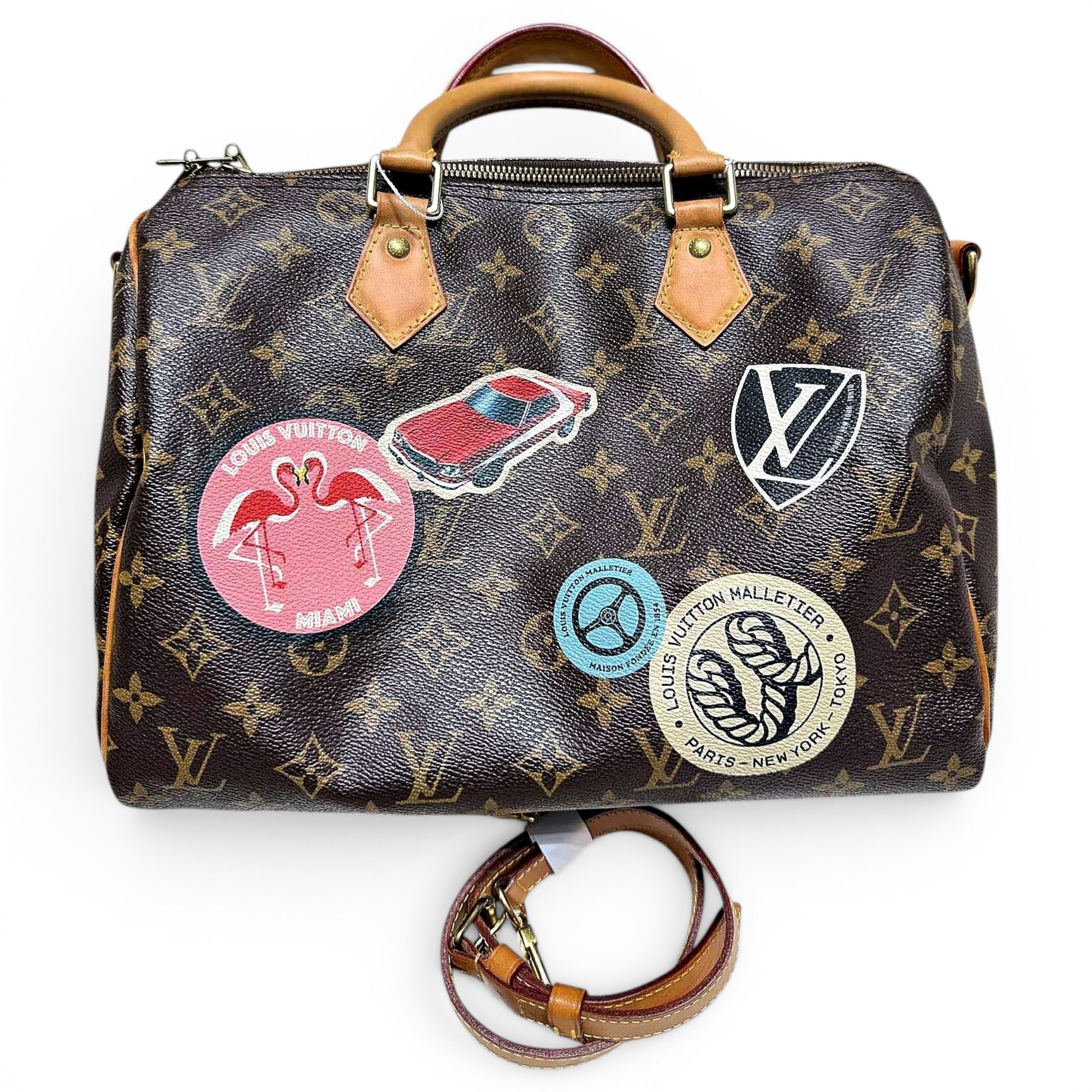 Speedy leather handbag