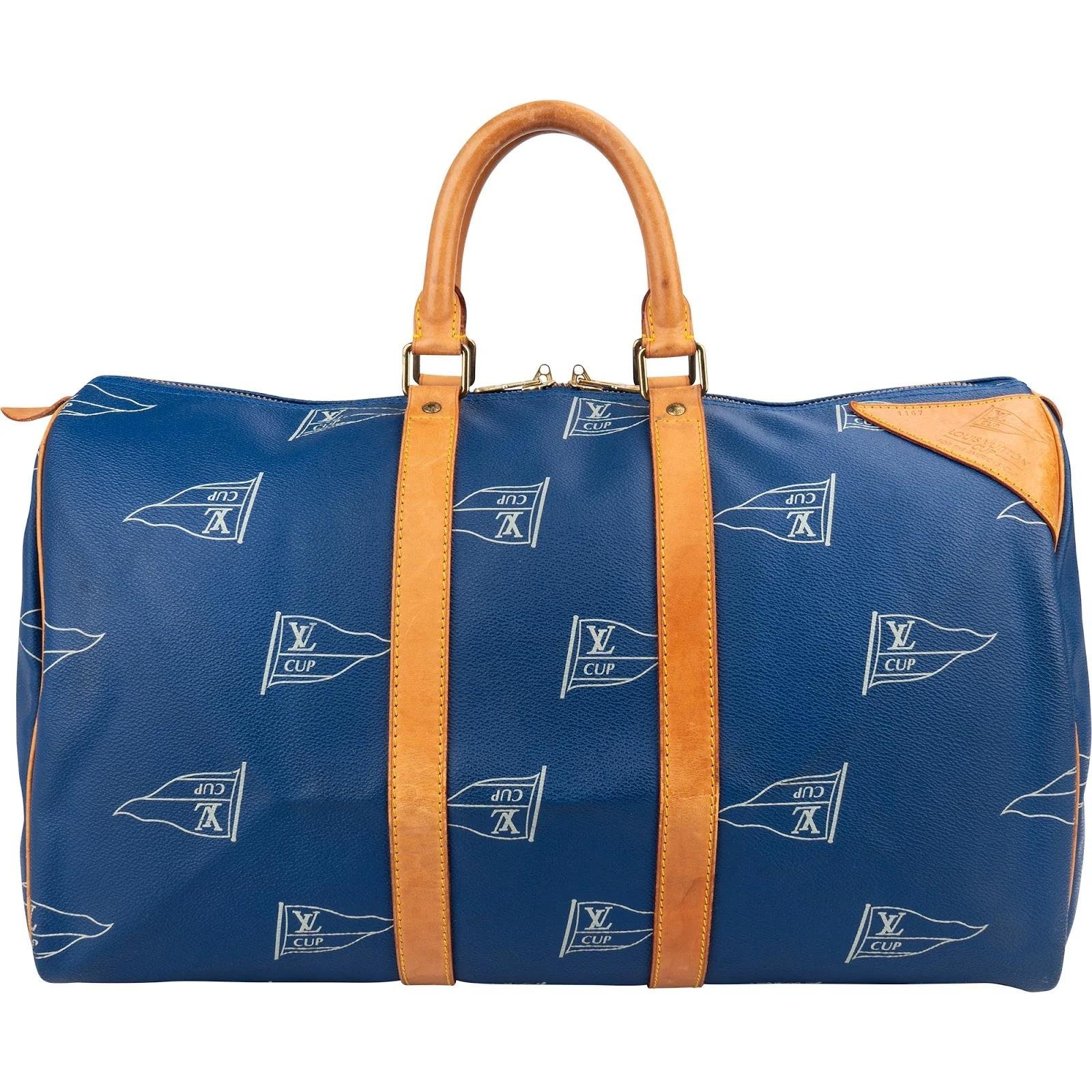 Keepall leather travel bag