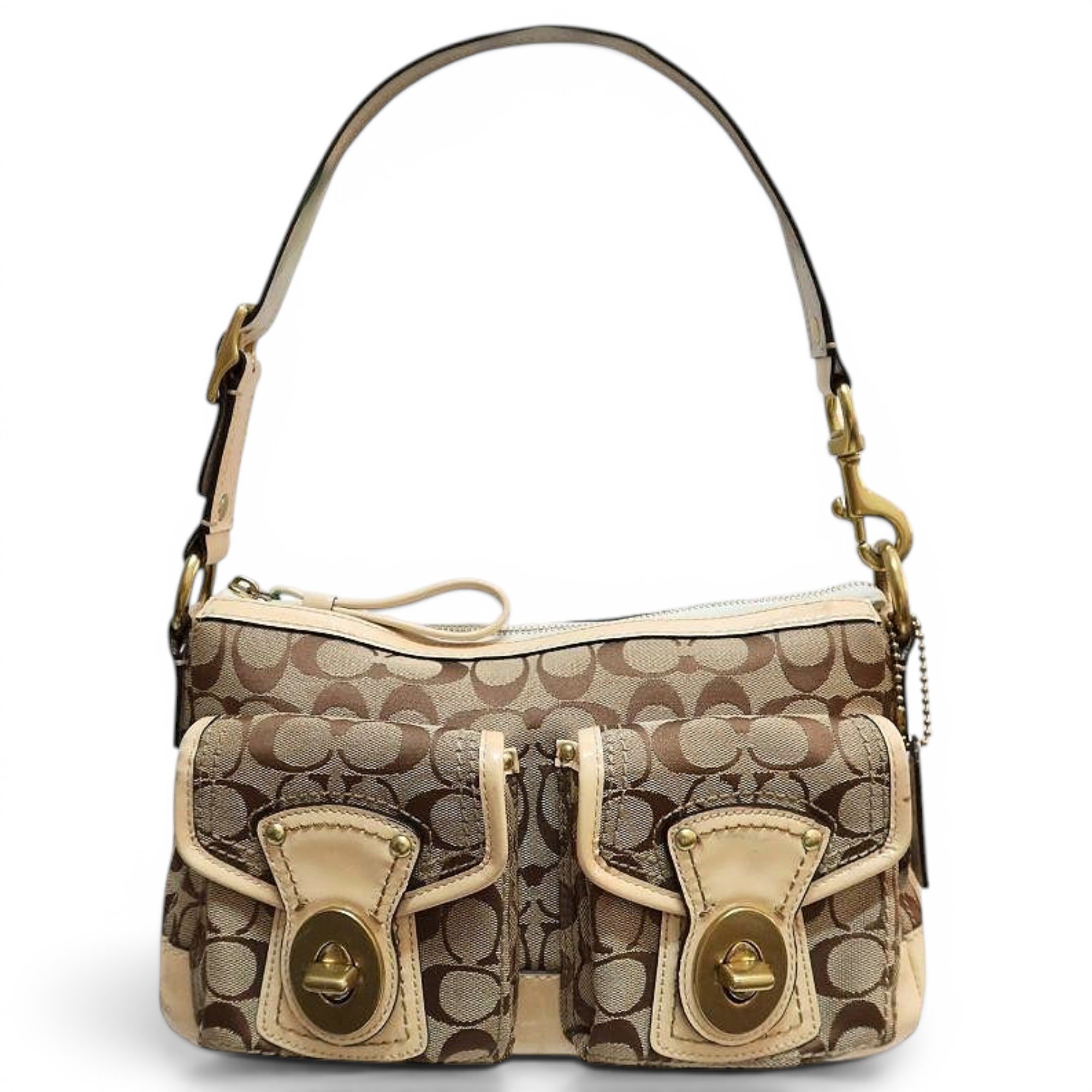 Patent leather handbag