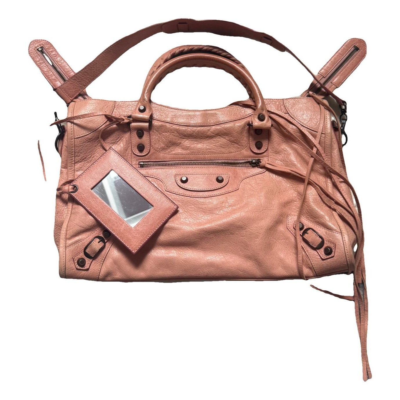 City leather handbag