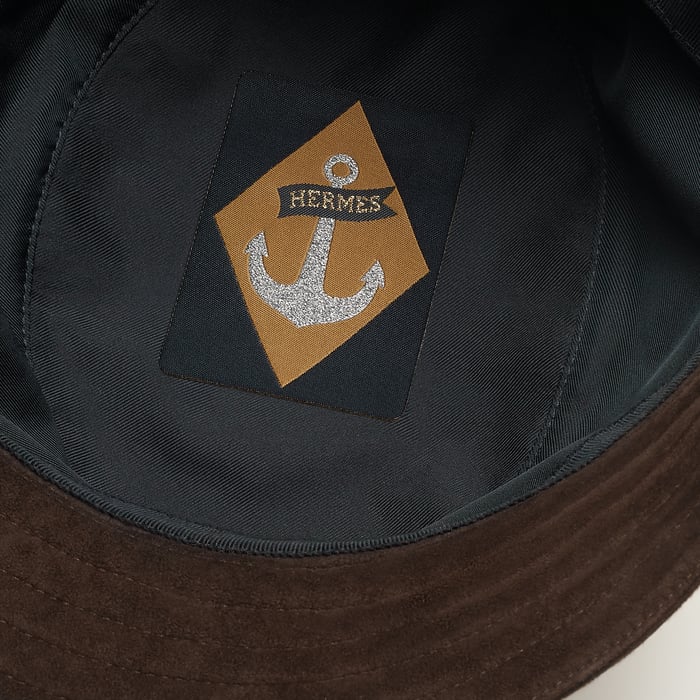 Marron Ébène Harper Tresse Bucket Hat
