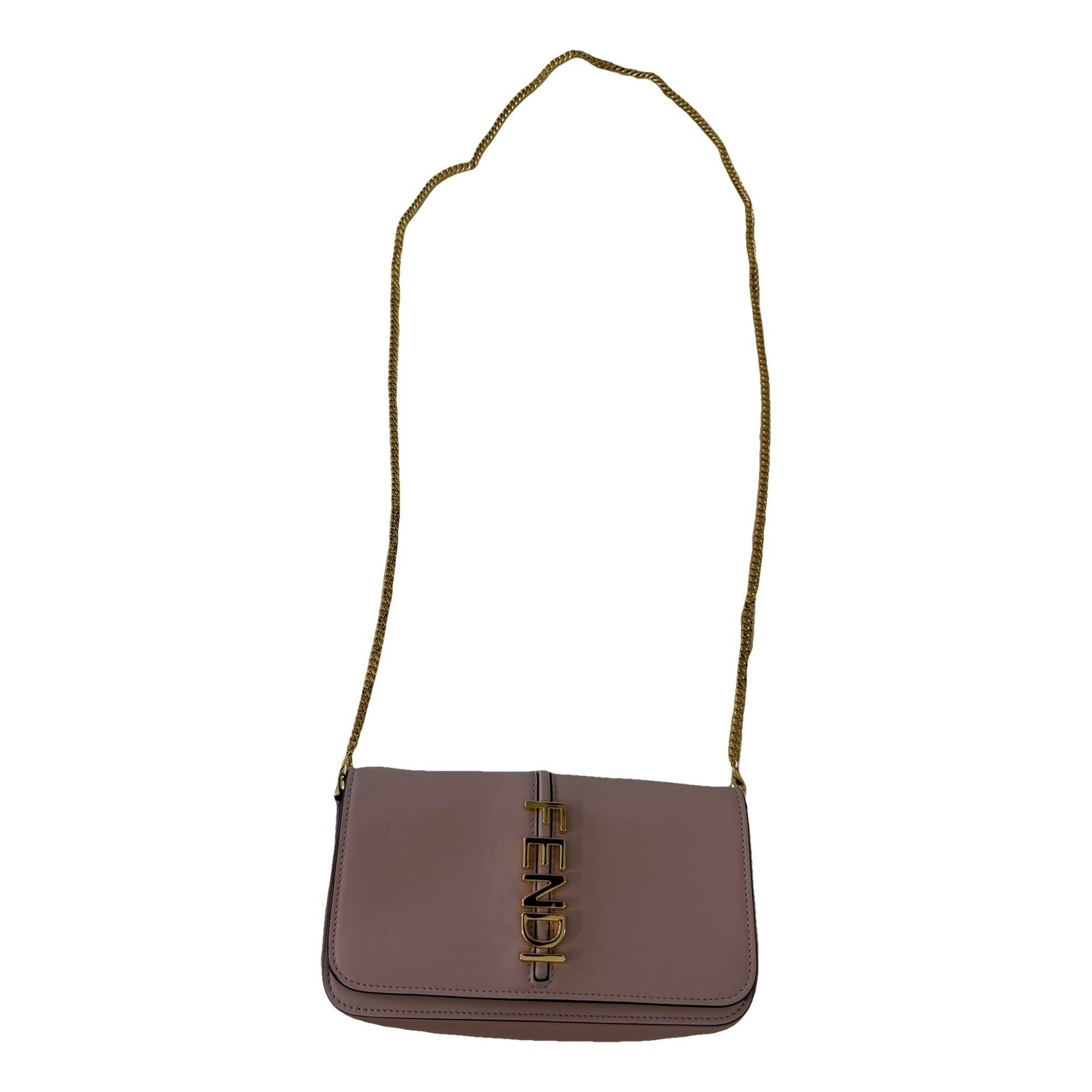 Fendigraphy leather crossbody bag