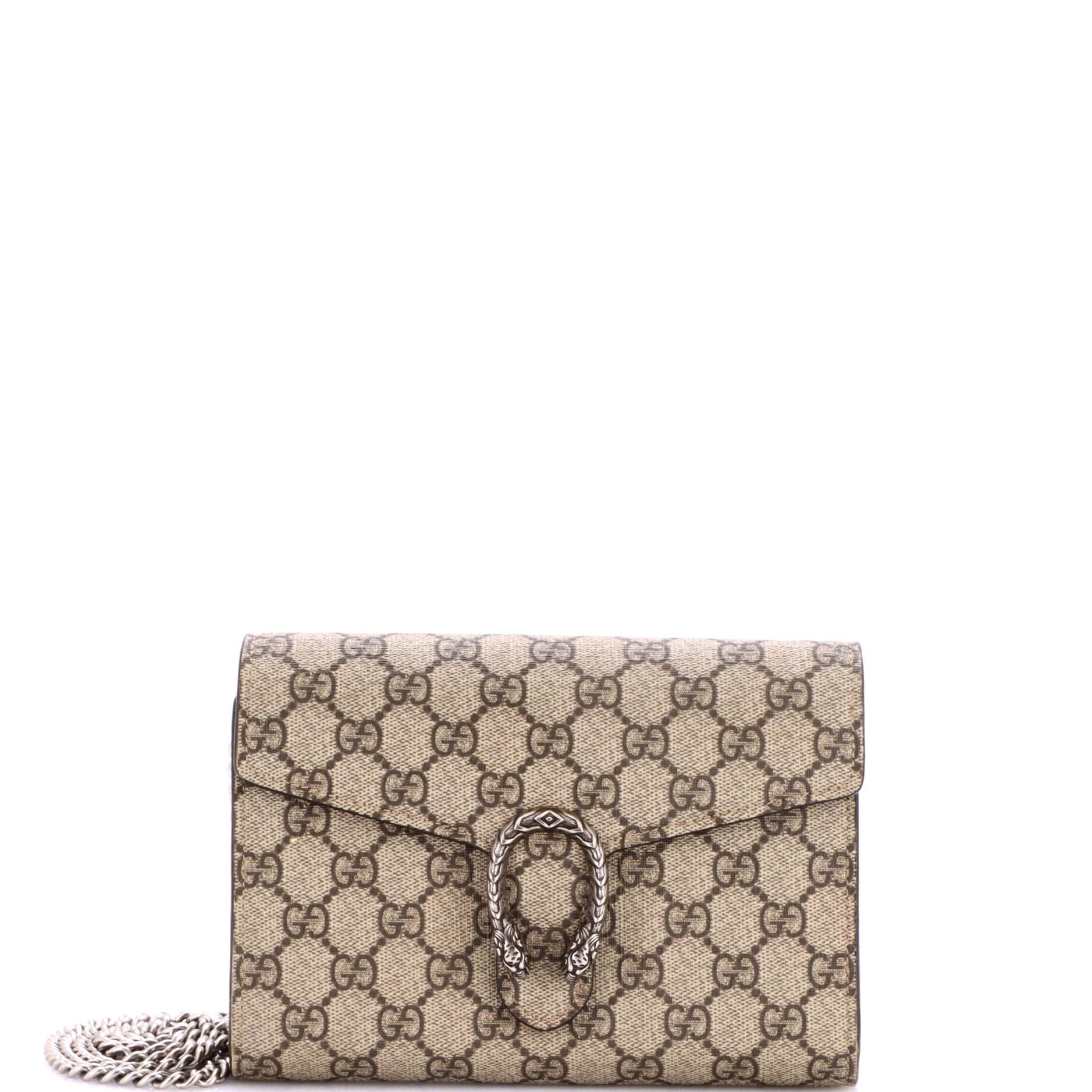 Dionysus Chain Wallet GG Coated Canvas Small
