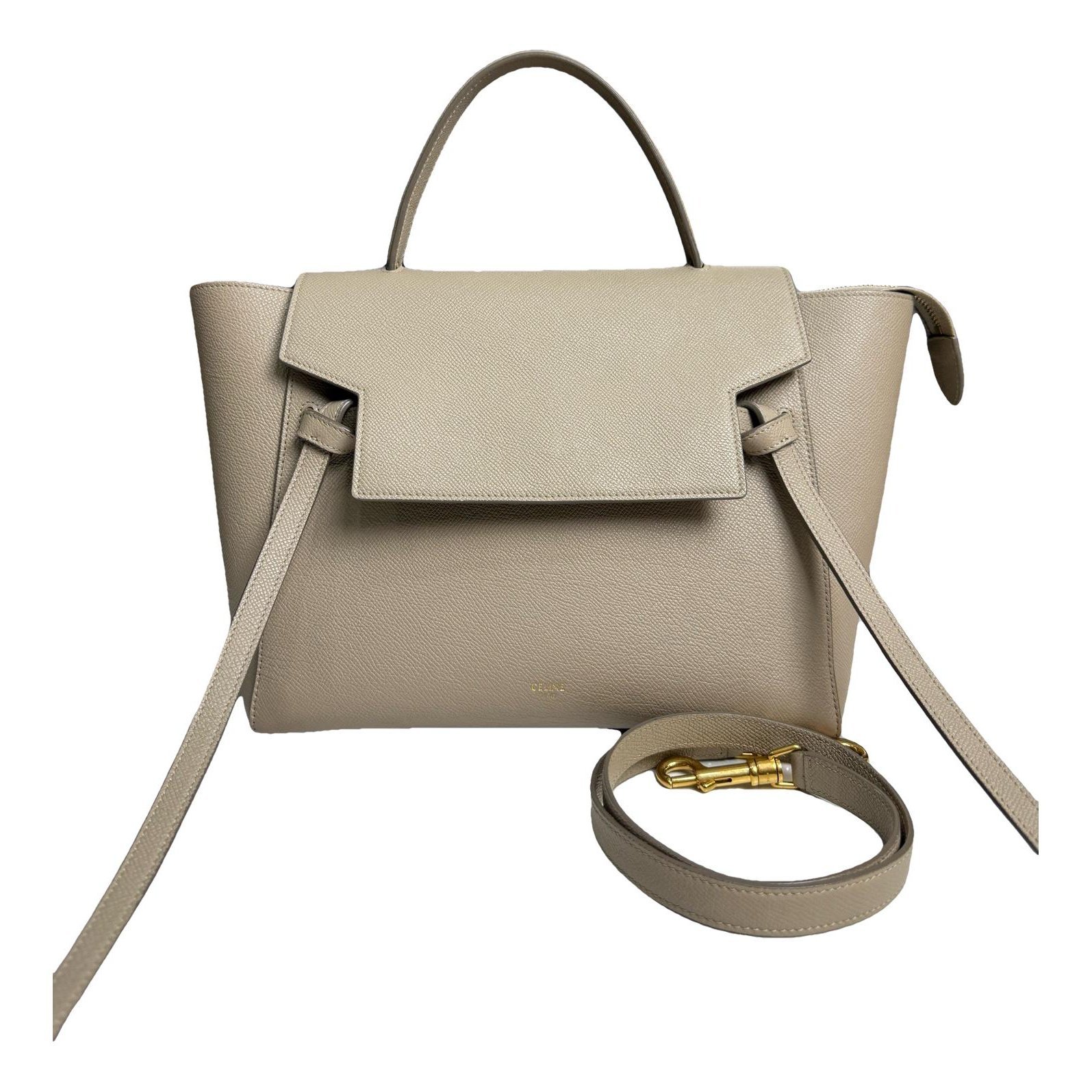 Belt leather handbag
