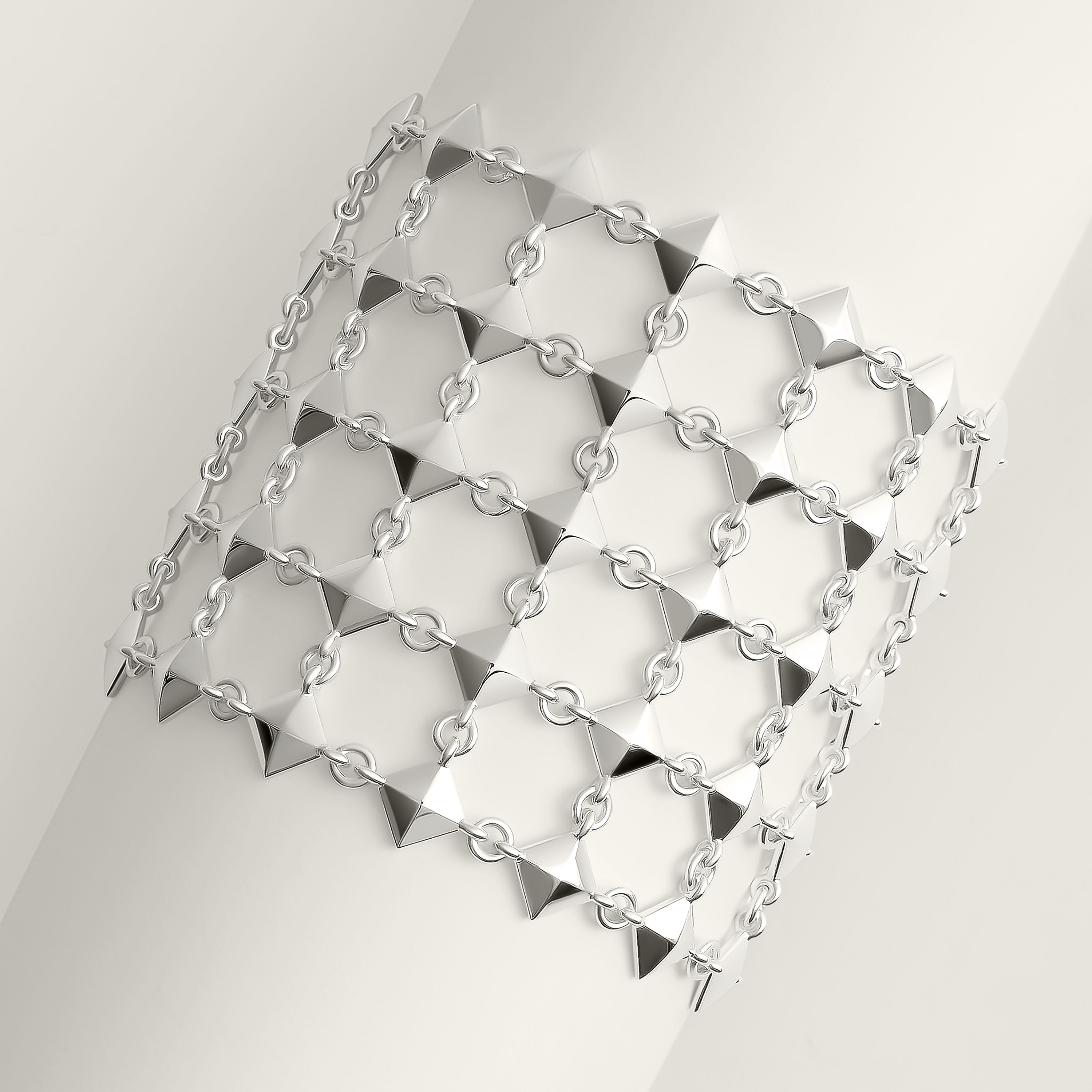 Hermès Clou d'H mesh cuff bracelet