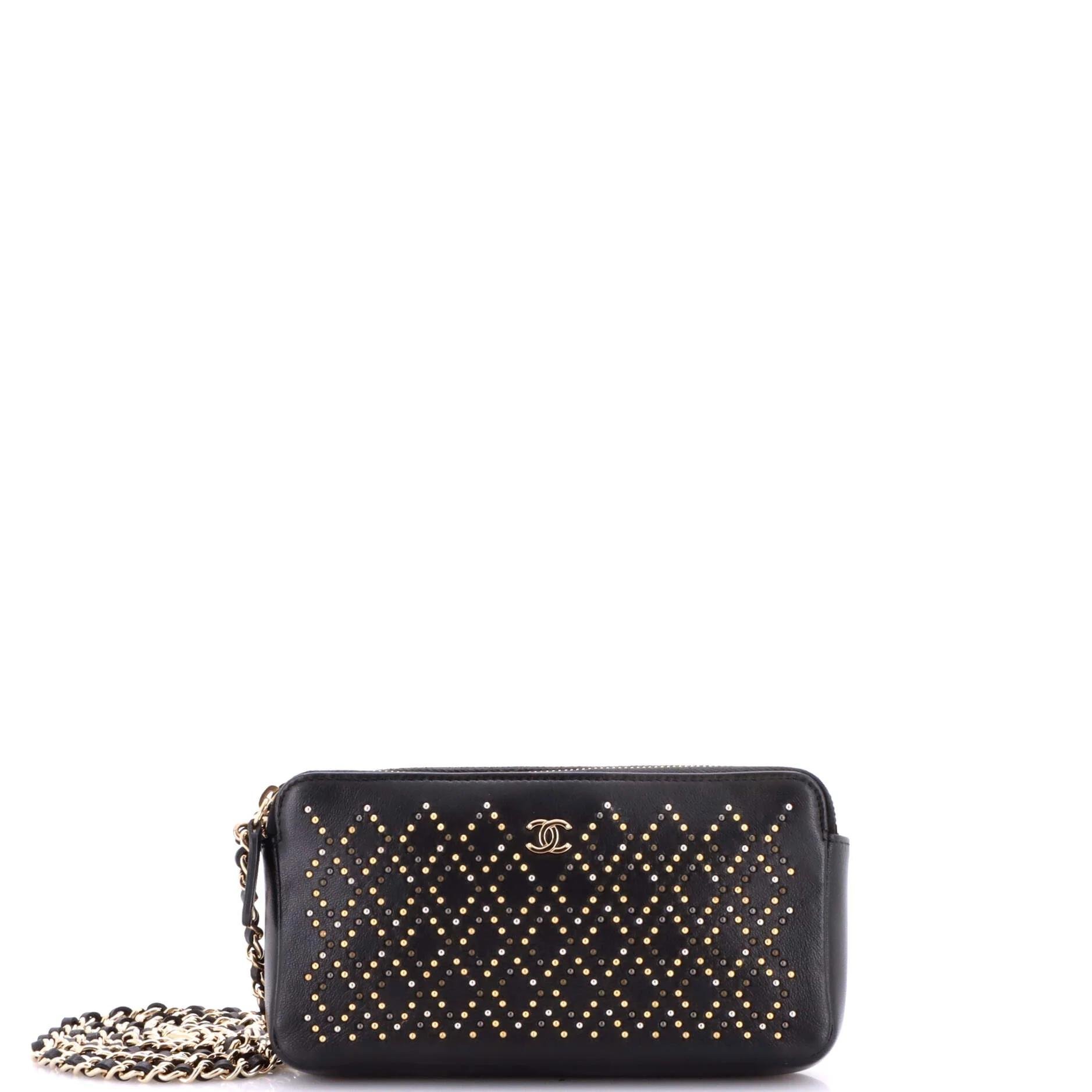 Leather clutch bag