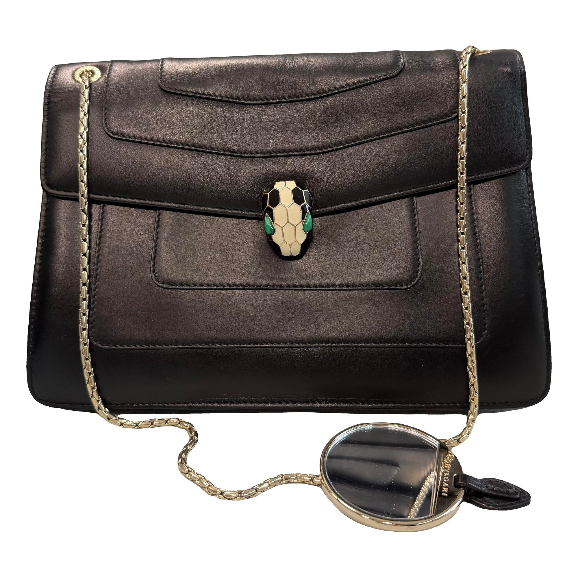 Serpenti leather handbag