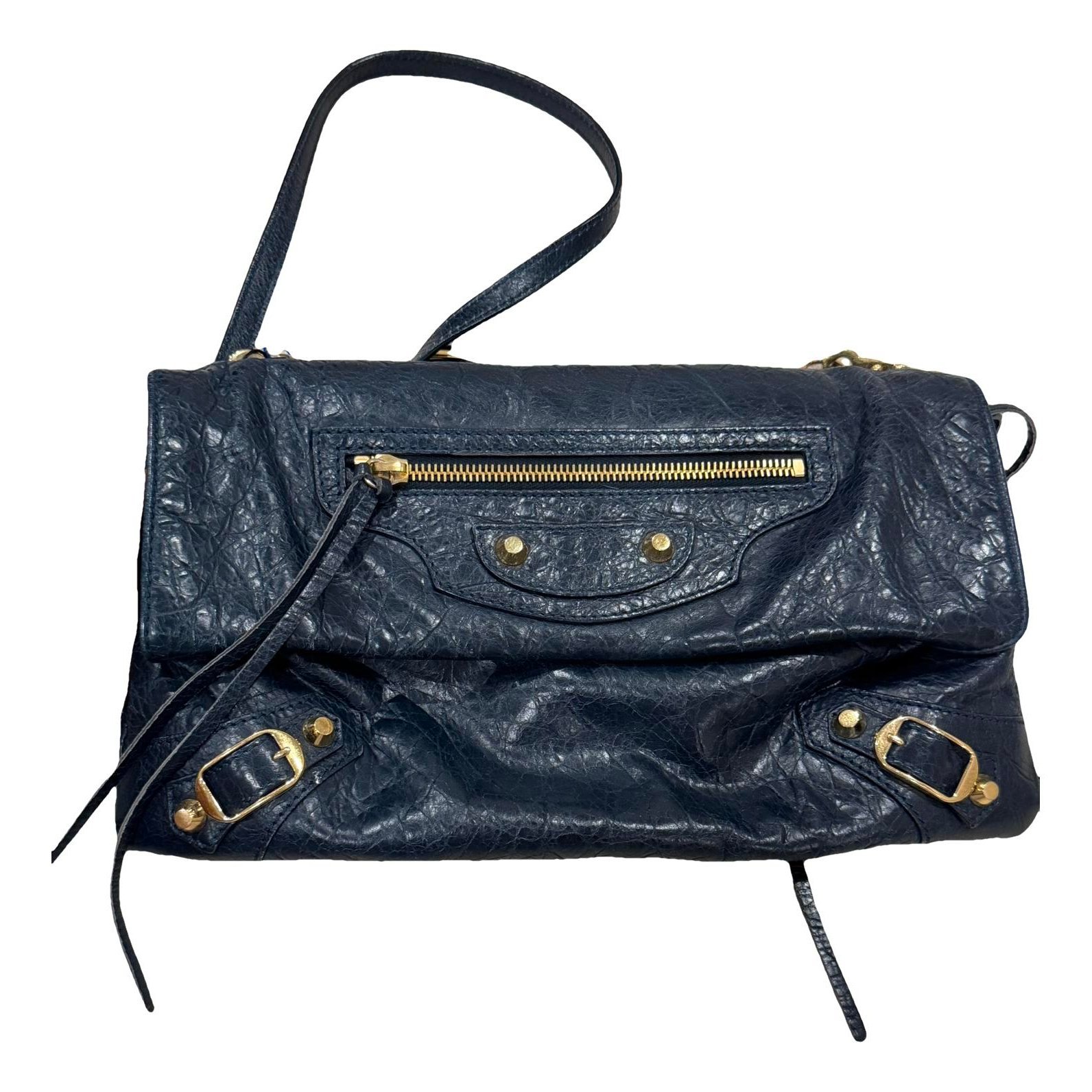 City leather handbag