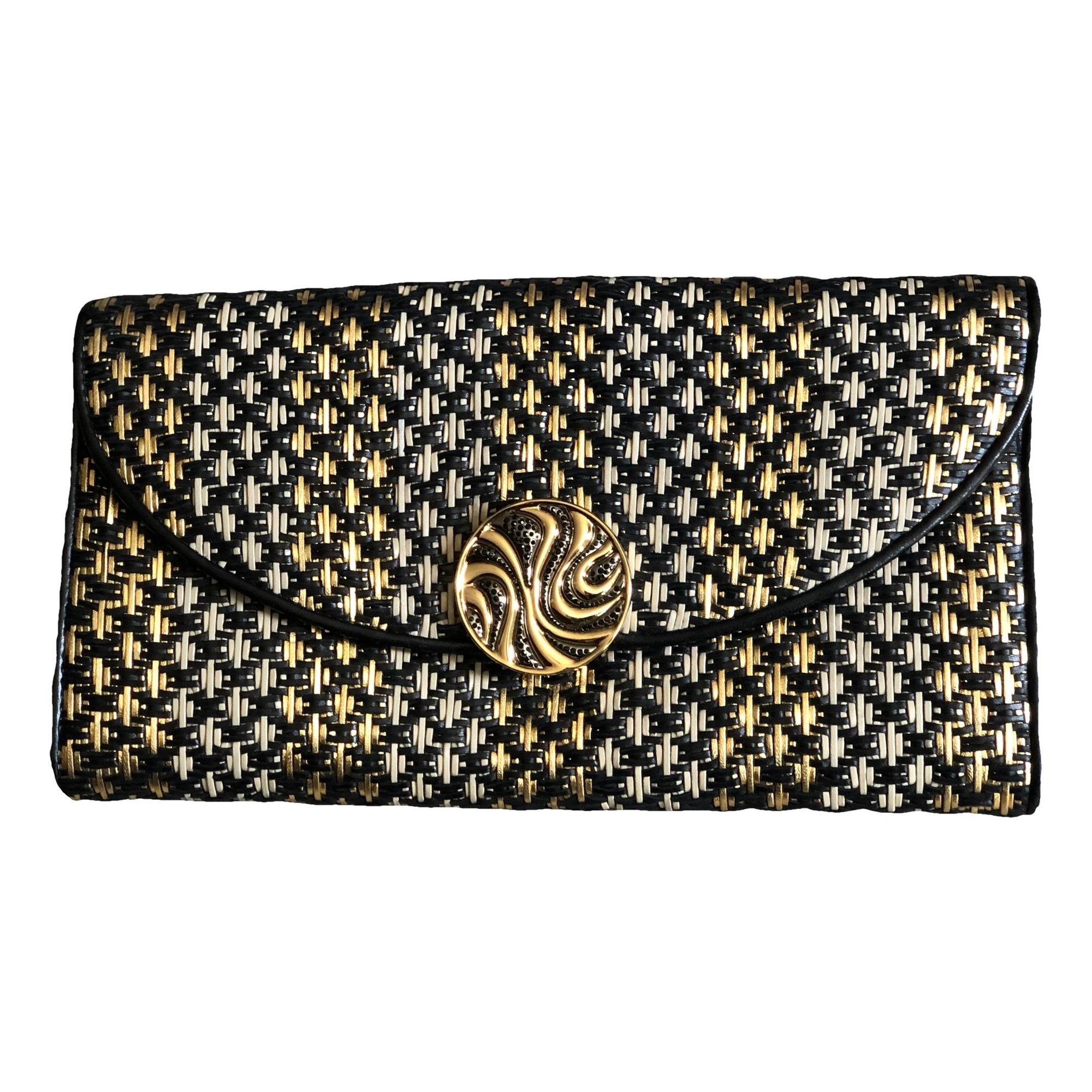 Leather clutch bag