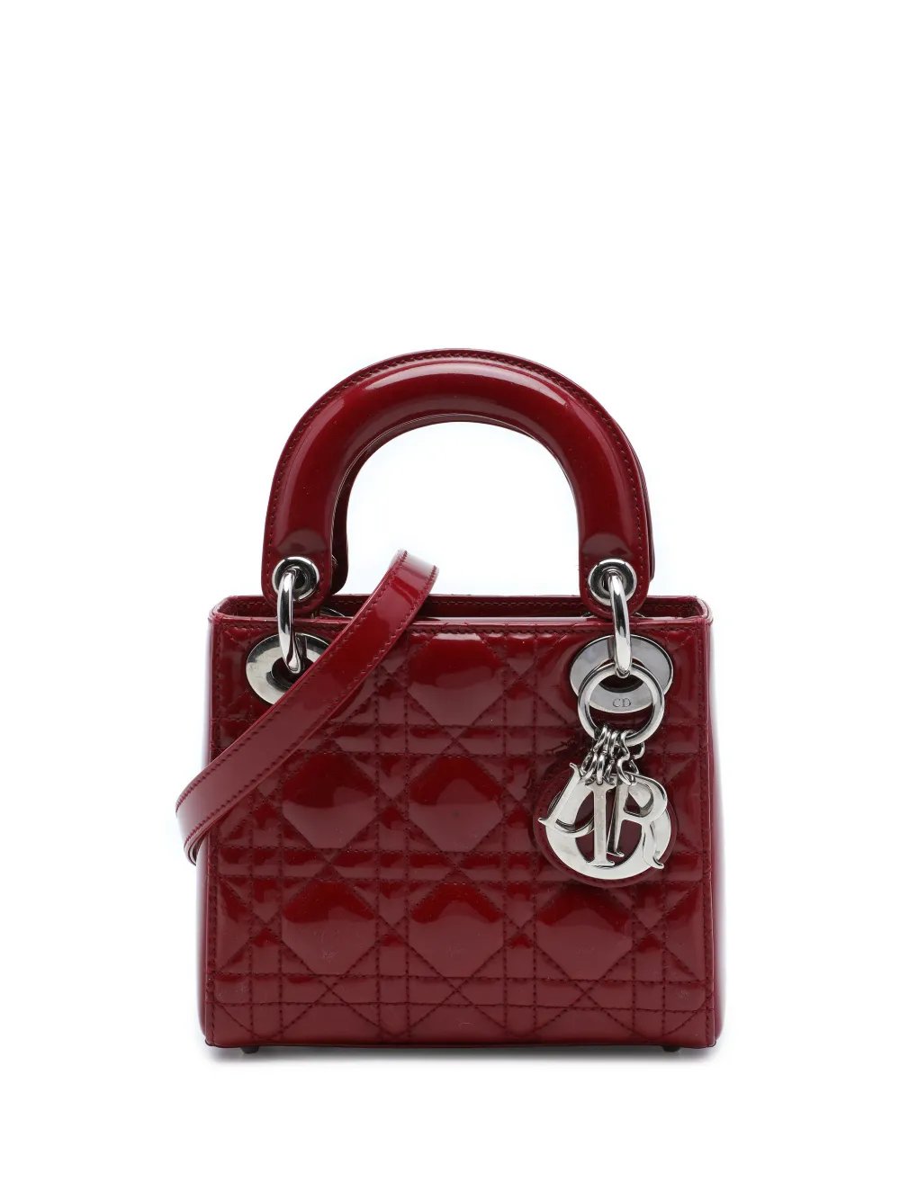 2014 Mini Patent Cannage Lady Dior satchel