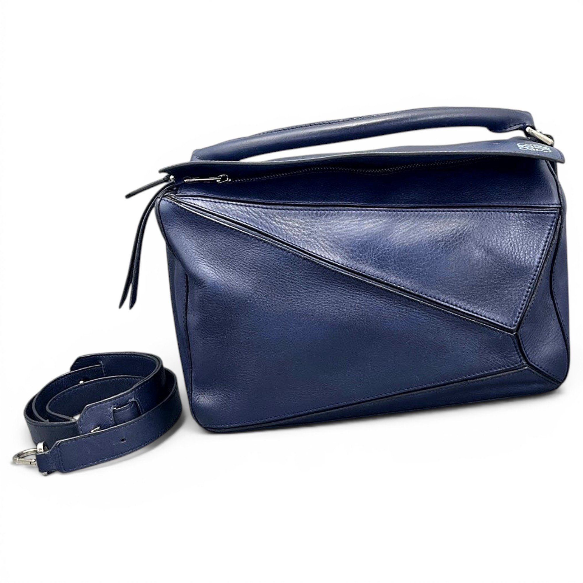 Puzzle leather handbag