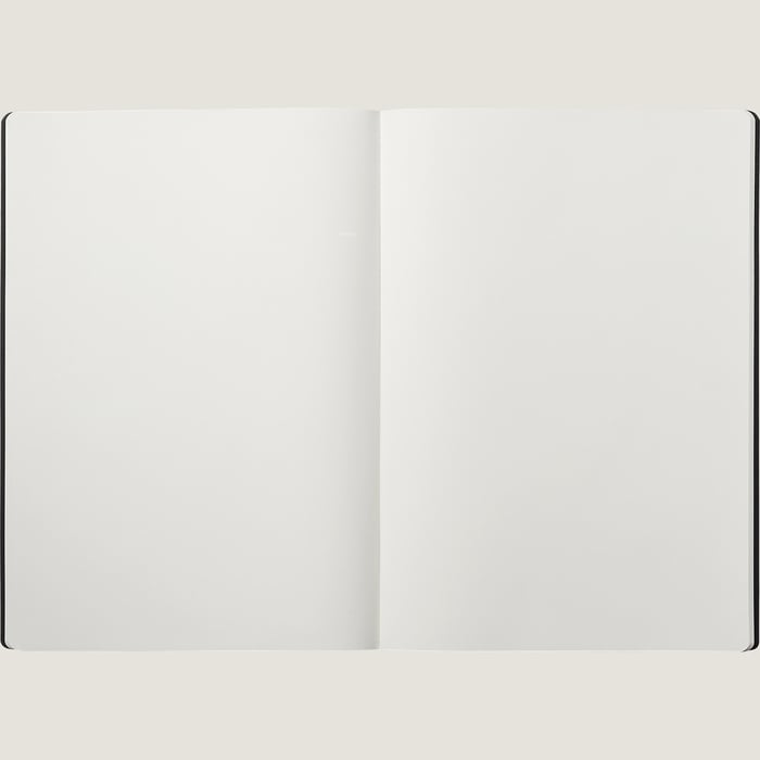 Noir Grain d'H A4 Blank Notebook