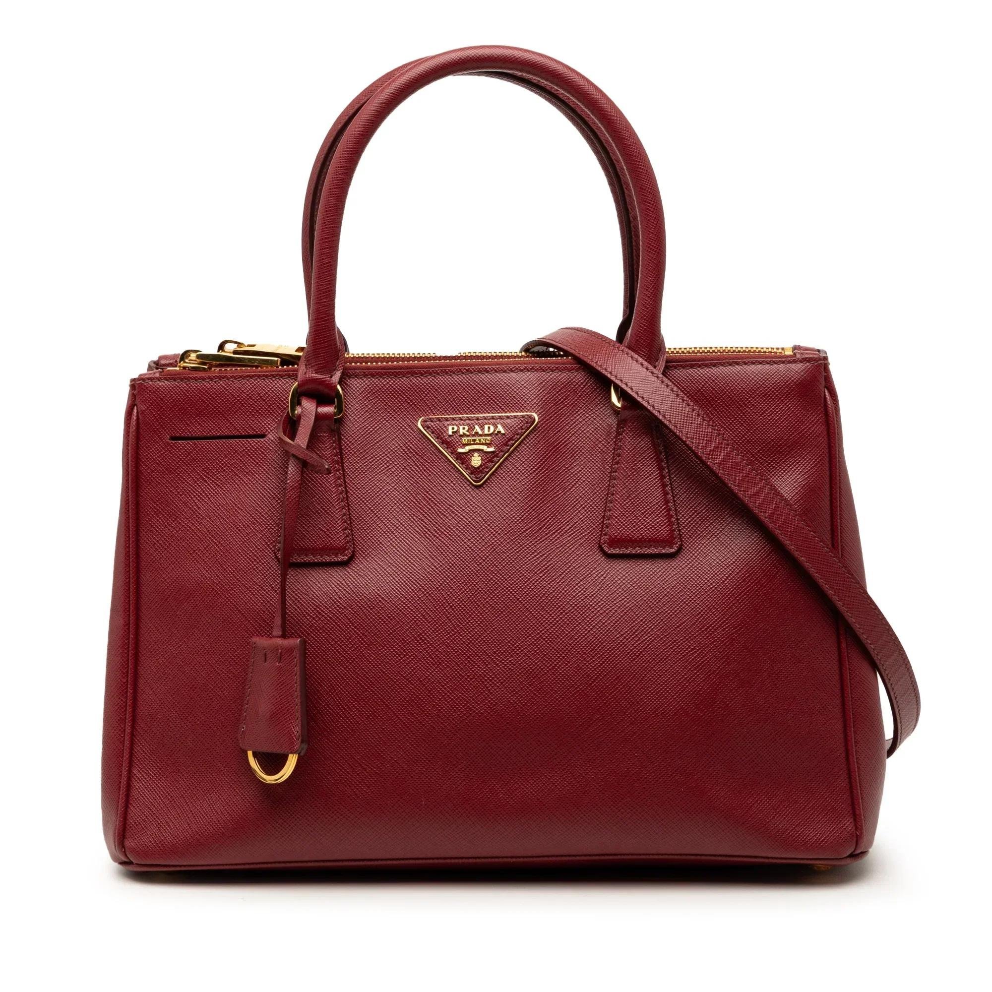 Double leather satchel